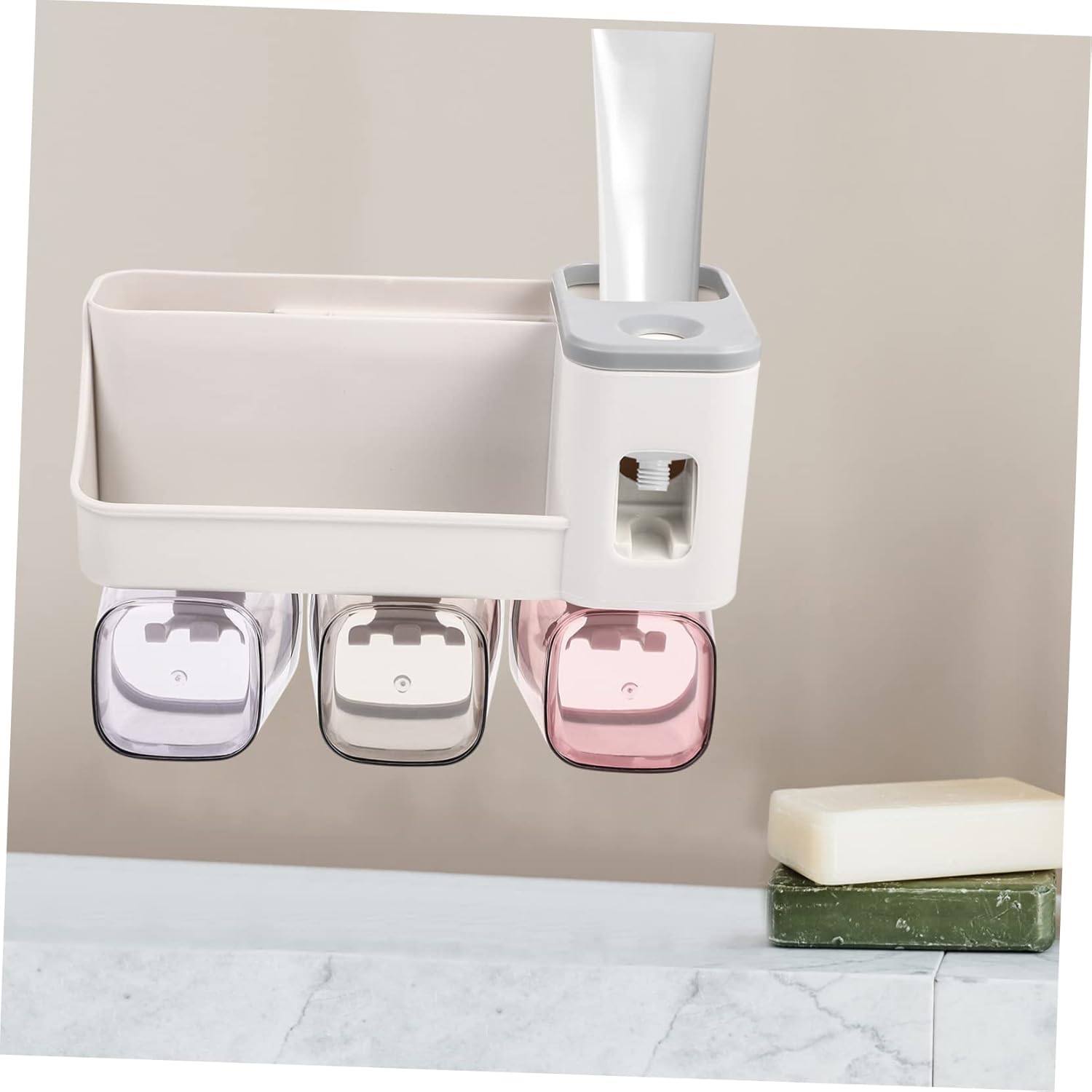 Perfect multi-functional wall-mounted toothbrush holder for space-saving bathroom solutions