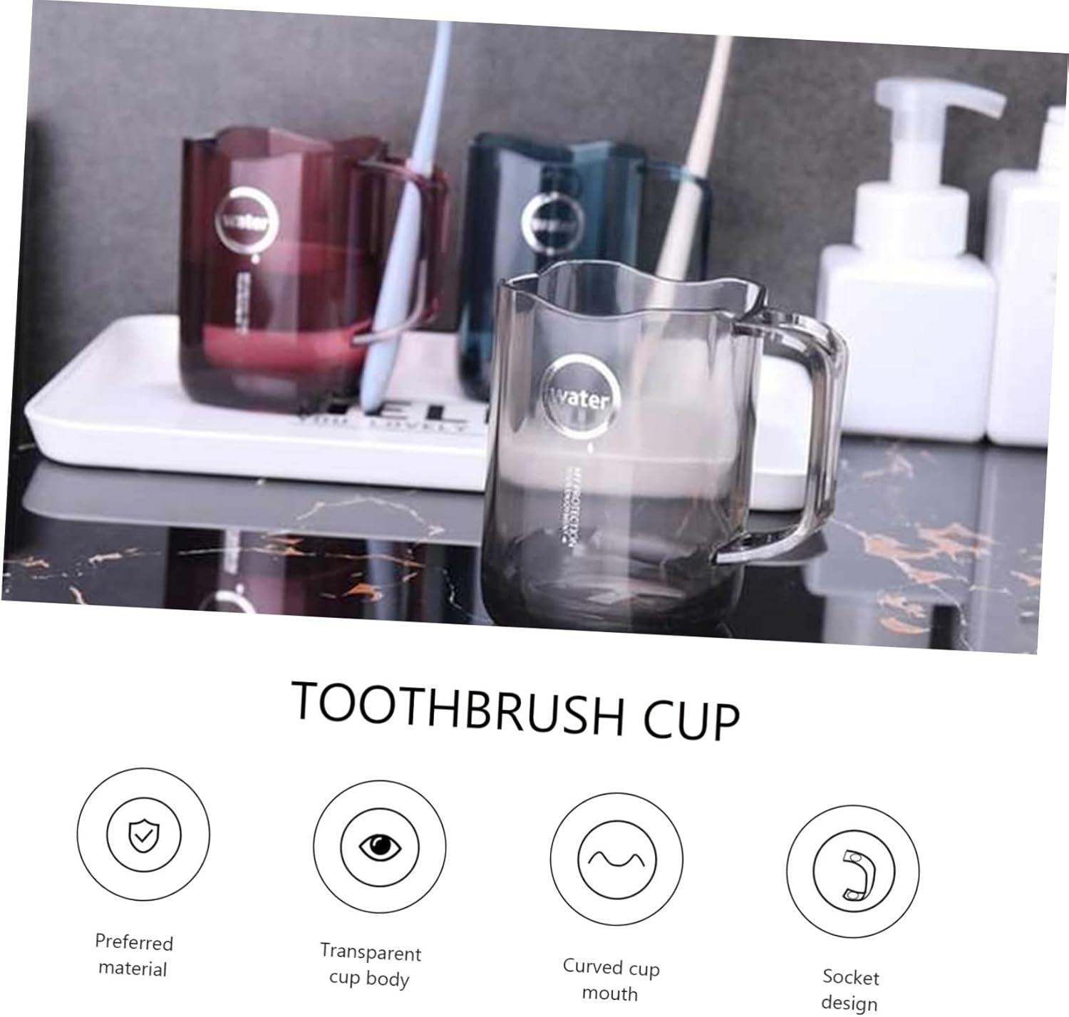 Ciieeo 1Pc Plastic Toothbrush Holder with Petal Design
