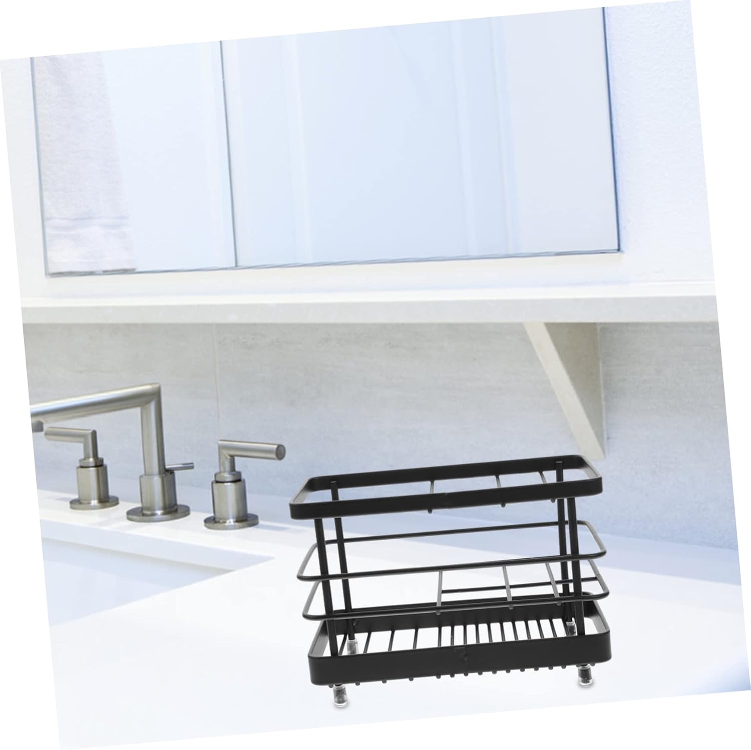 Iron Toothpaste Bracket for Bathroom Storage and Display