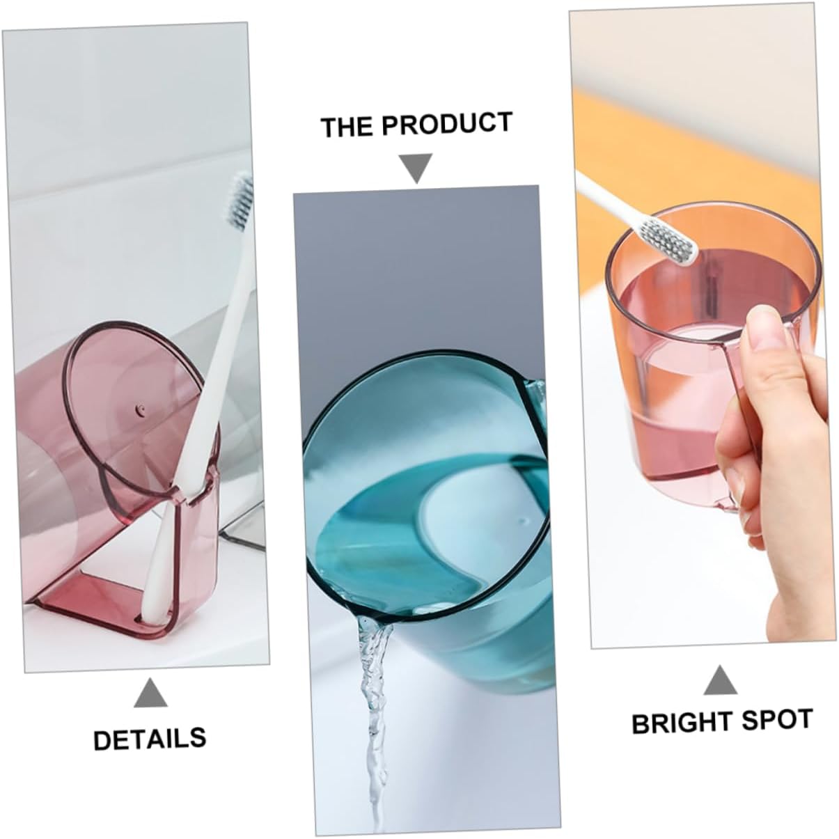 3-Piece Set of Sky Blue Toothbrush Holder