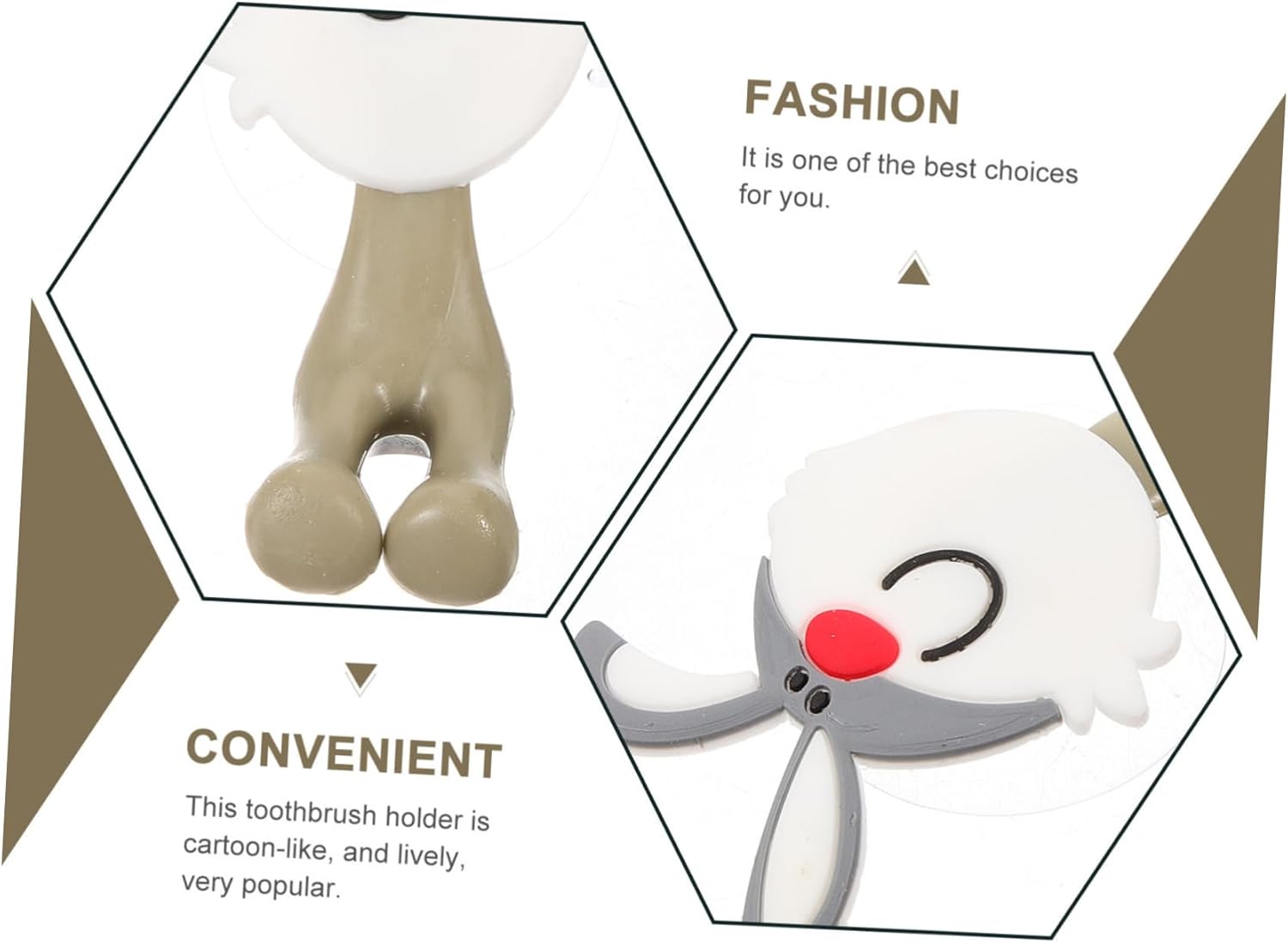 Ciieeo Cute Rabbit Toothbrush Holder Suction Cup Rack for Kids