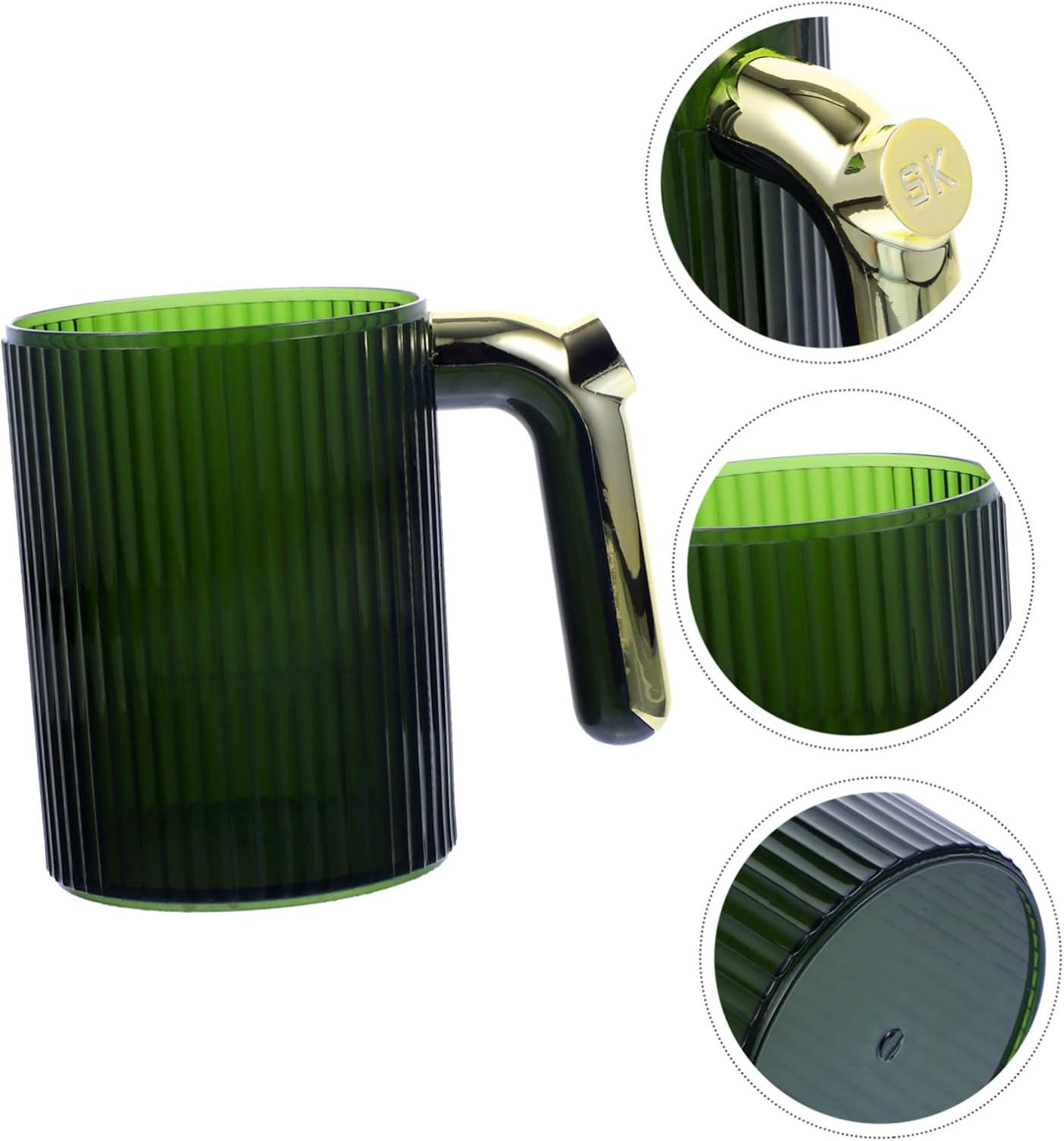 PRETTYZOOM Travel-Sized Gold-Plated Toothbrush Holder