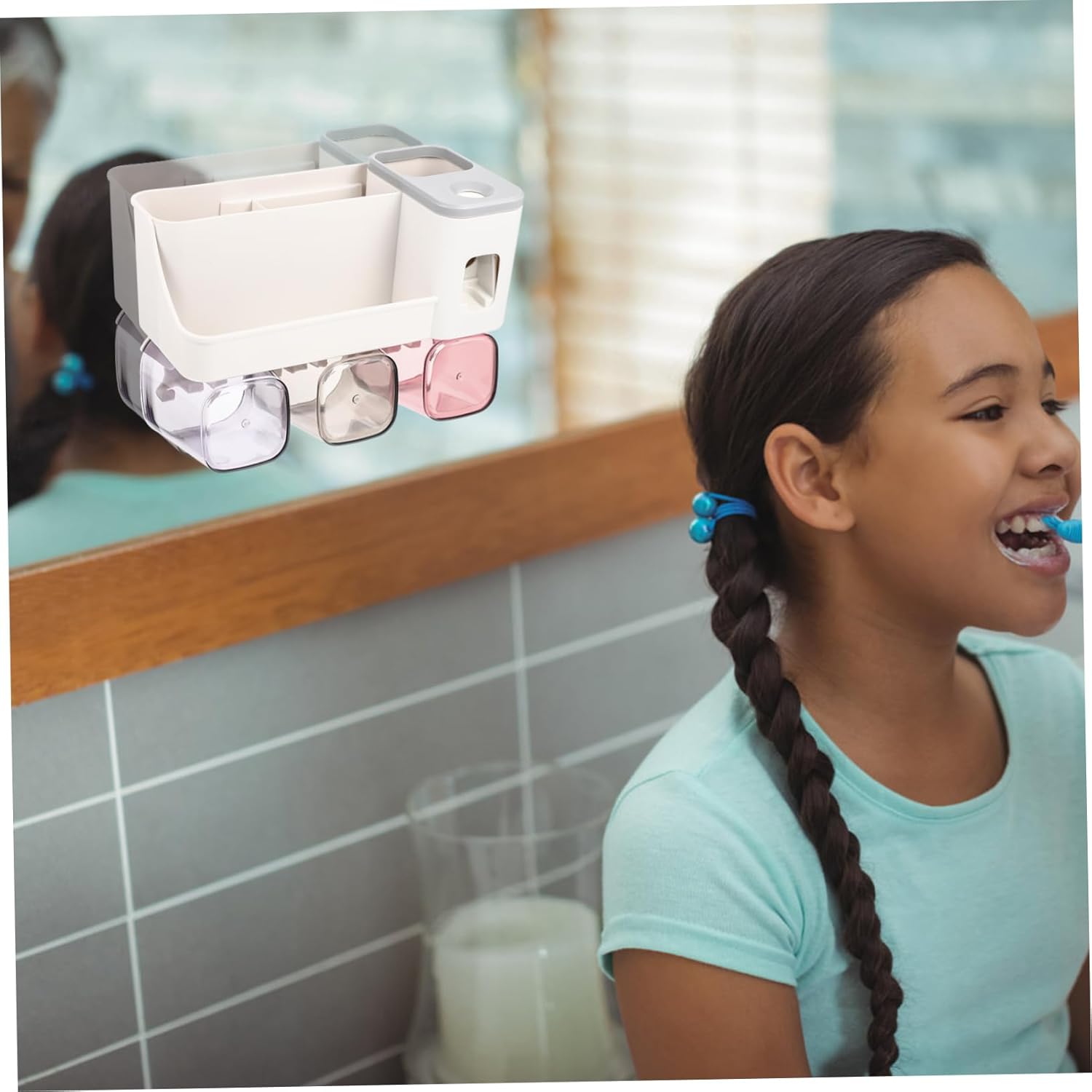 Perfect multi-functional wall-mounted toothbrush holder for space-saving bathroom solutions