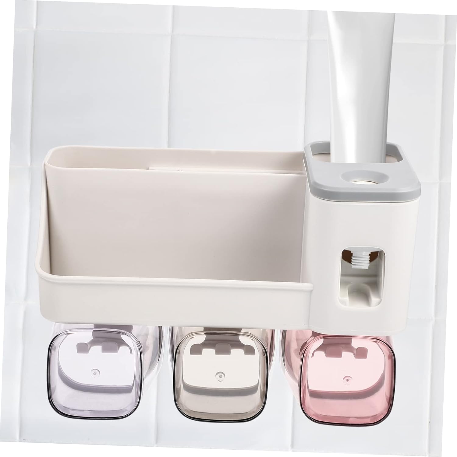 Perfect multi-functional wall-mounted toothbrush holder for space-saving bathroom solutions