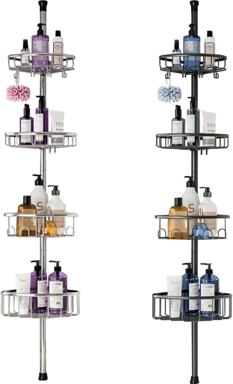 Sturdy 47-121-inch Tension Pole Shower Caddy