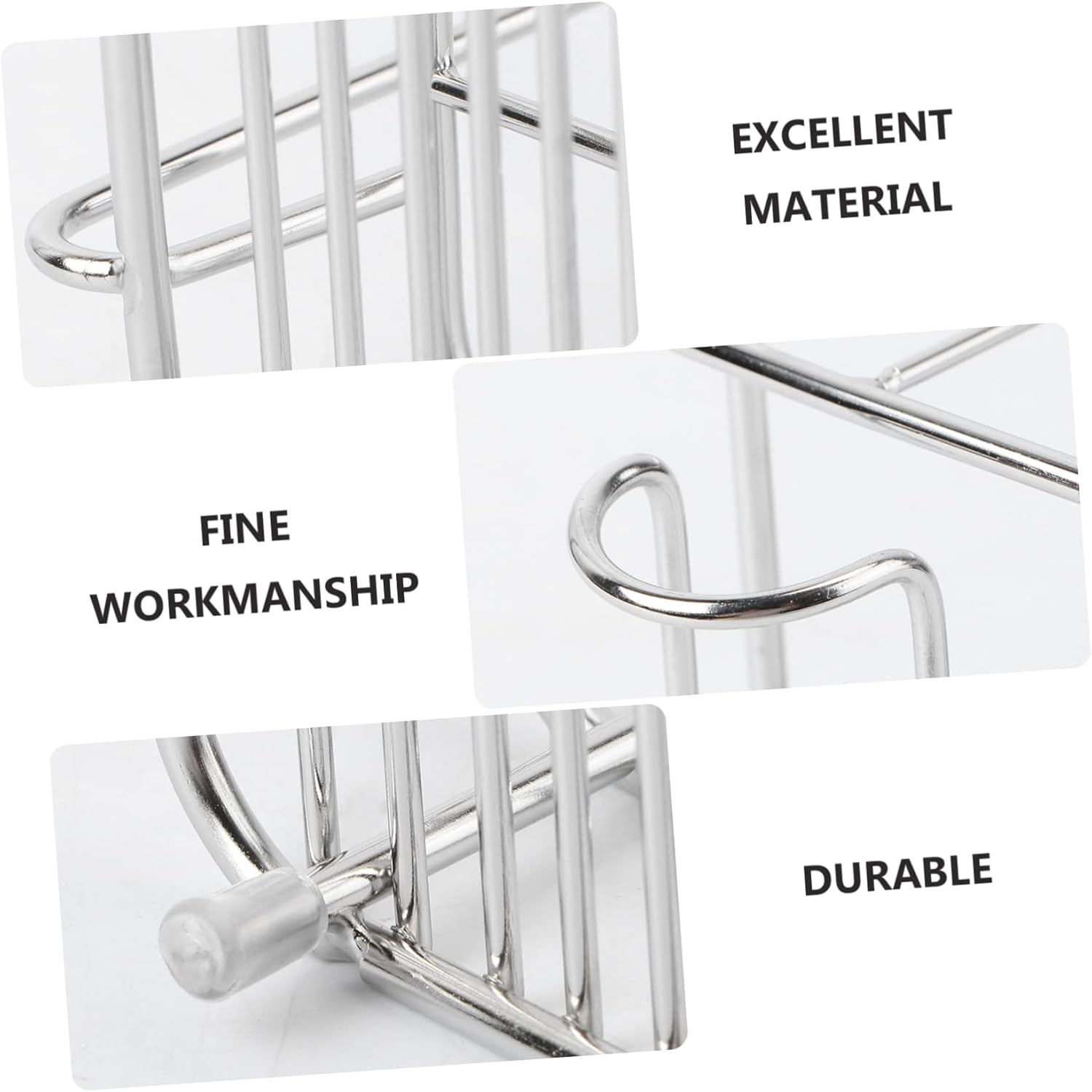 Stainless Steel Wall-Mounted Toothbrush Holder