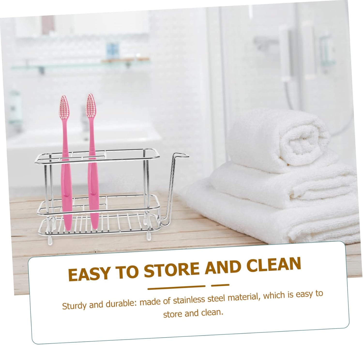 Zerodeko Wall-Mounted Toothbrush Cup Organizer