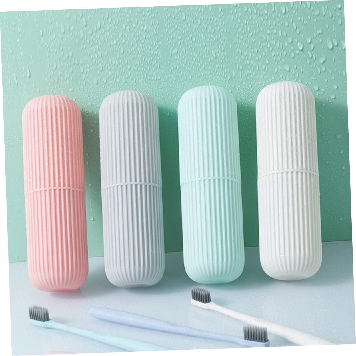 Travel Toothbrush Case with Brushing Cup and Organizer