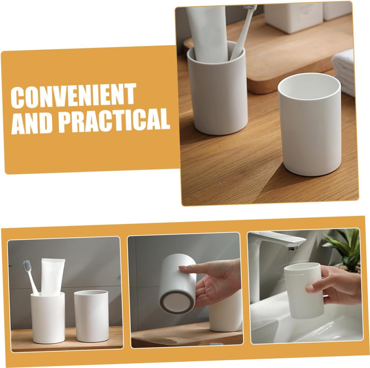 2pcs Dental Cup Holder for Bathroom and Travel Use