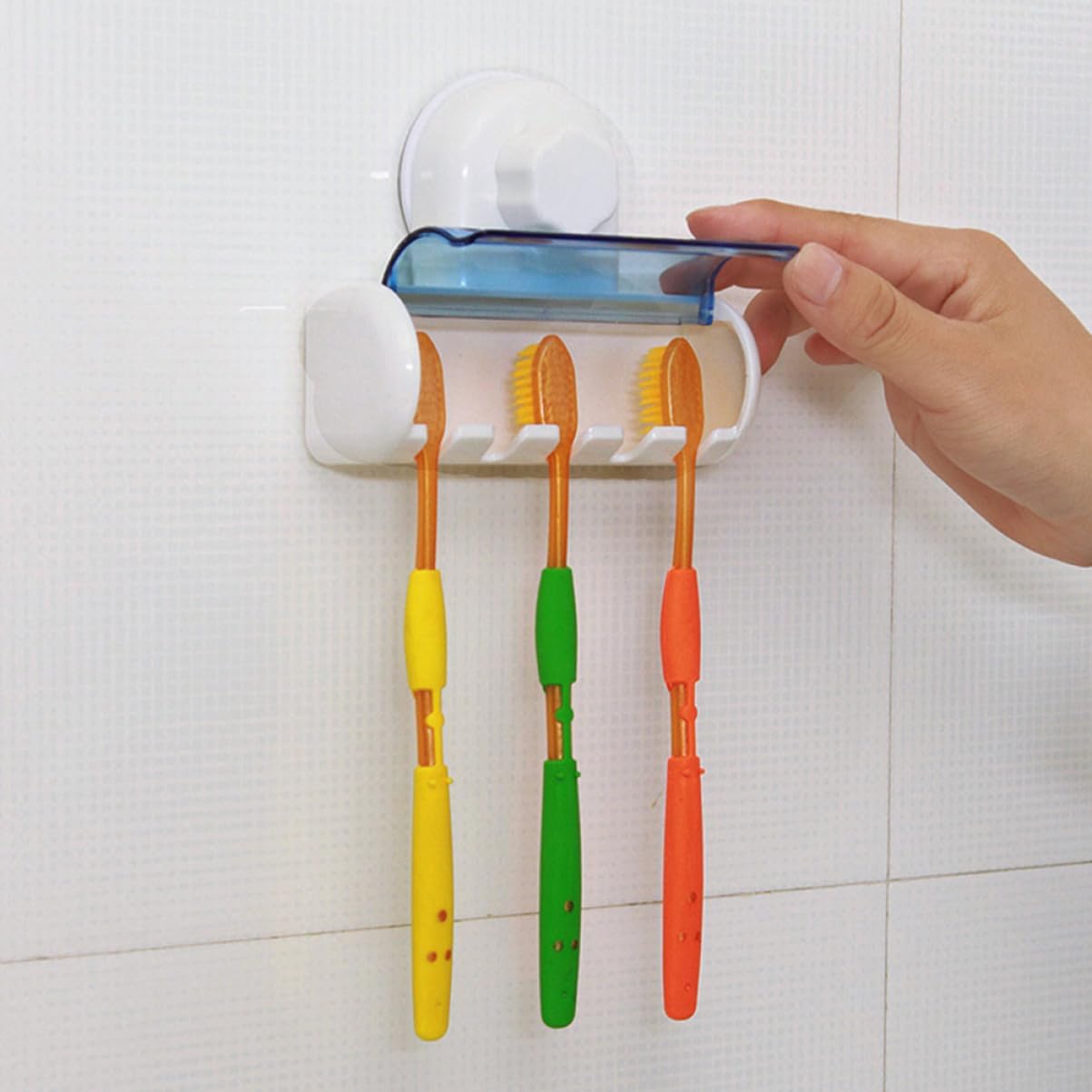 5-Brush Wall-Mounted Holder with Cover