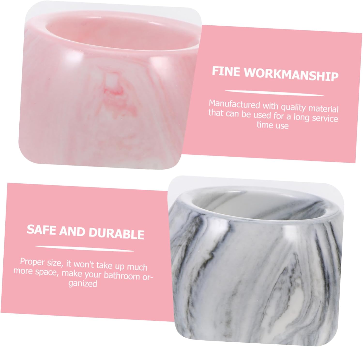 ABOOFAN 3Pcs Marble Electric Toothbrush Holder Stylish Bathroom Organizer