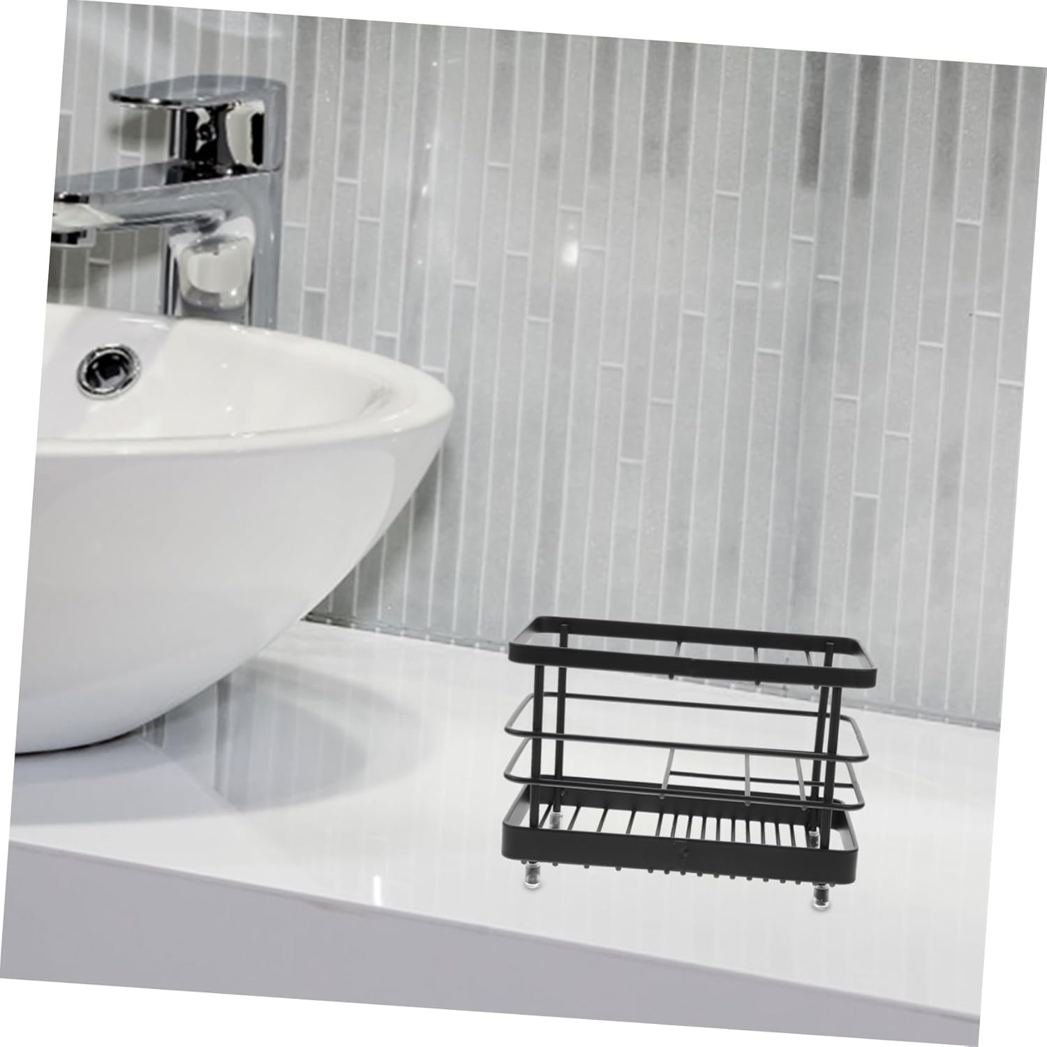 Iron Toothpaste Bracket for Bathroom Storage and Display
