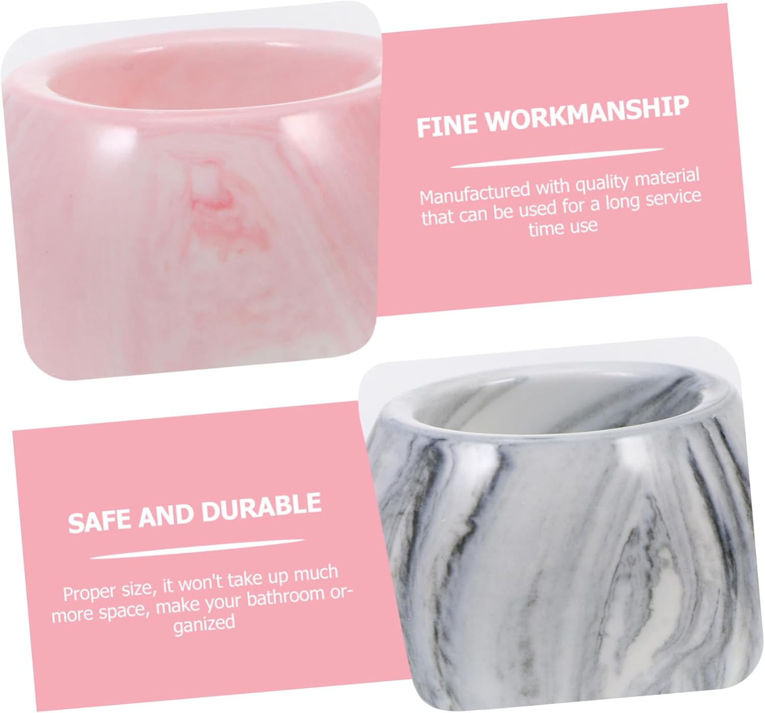 Healifty 3-Piece Ceramic Electric Toothbrush Holder Pack for Bathrooms