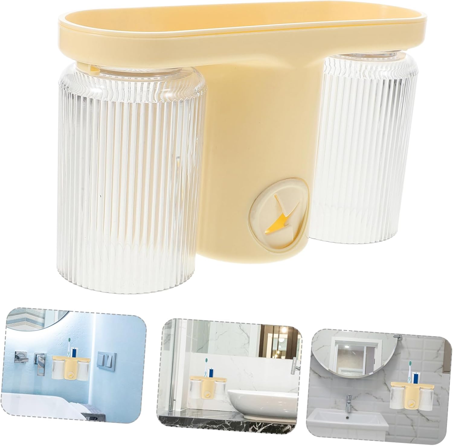 Fonoton Dual-Cup Toothbrush Holder