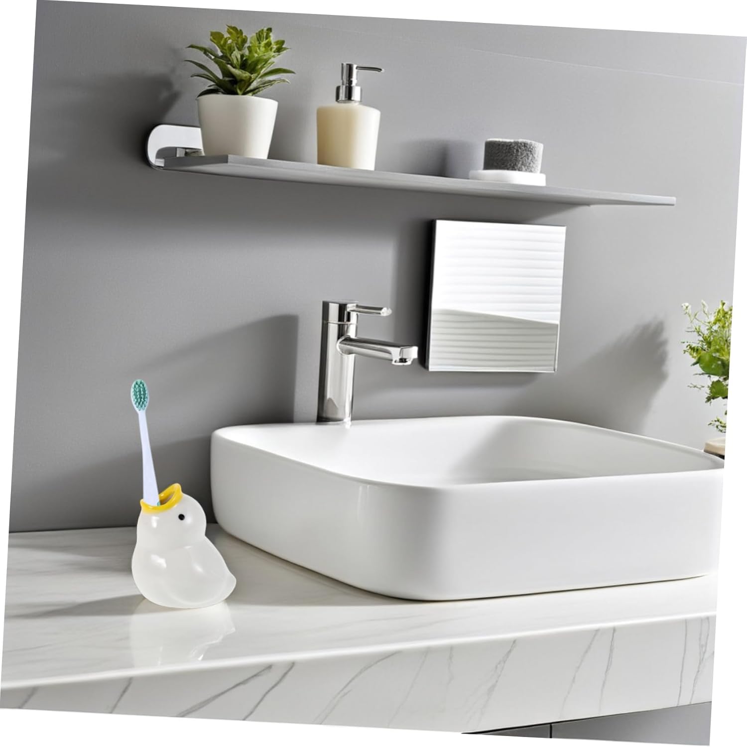 Cute Ceramic Toothbrush Holder - Compact Functional