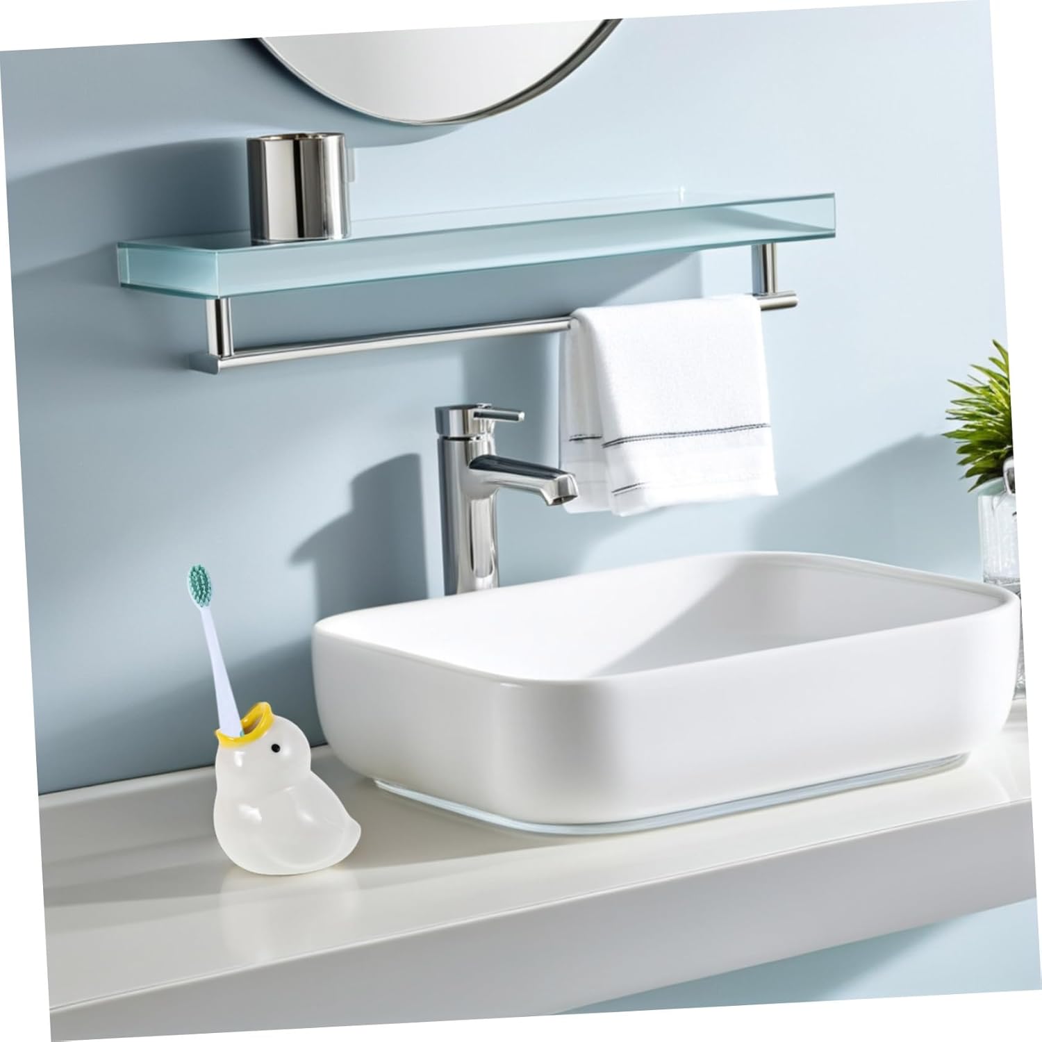 Cute Ceramic Toothbrush Holder - Compact Functional