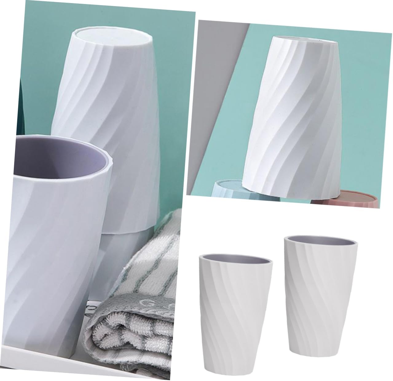 2pcs Portable Toothbrush Holder Gargle Cup for Home Travel