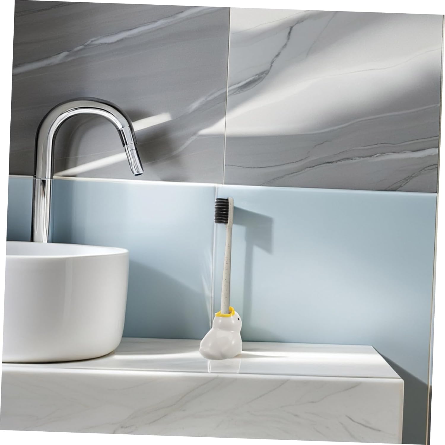 Sparkly Ceramic Toothbrush Holder for Bathroom Organization