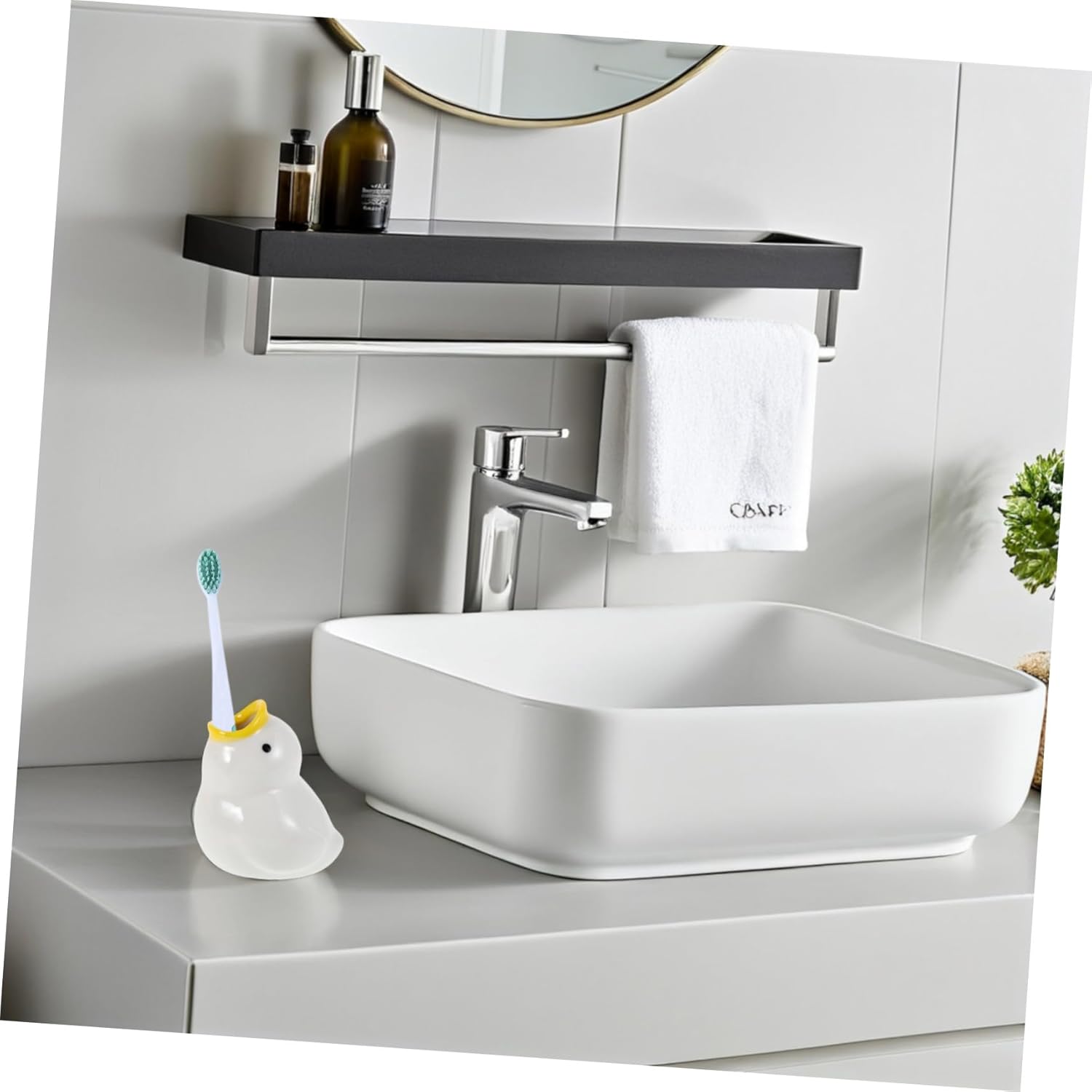 SHErchpry Cute Ceramic Toothbrush Holder