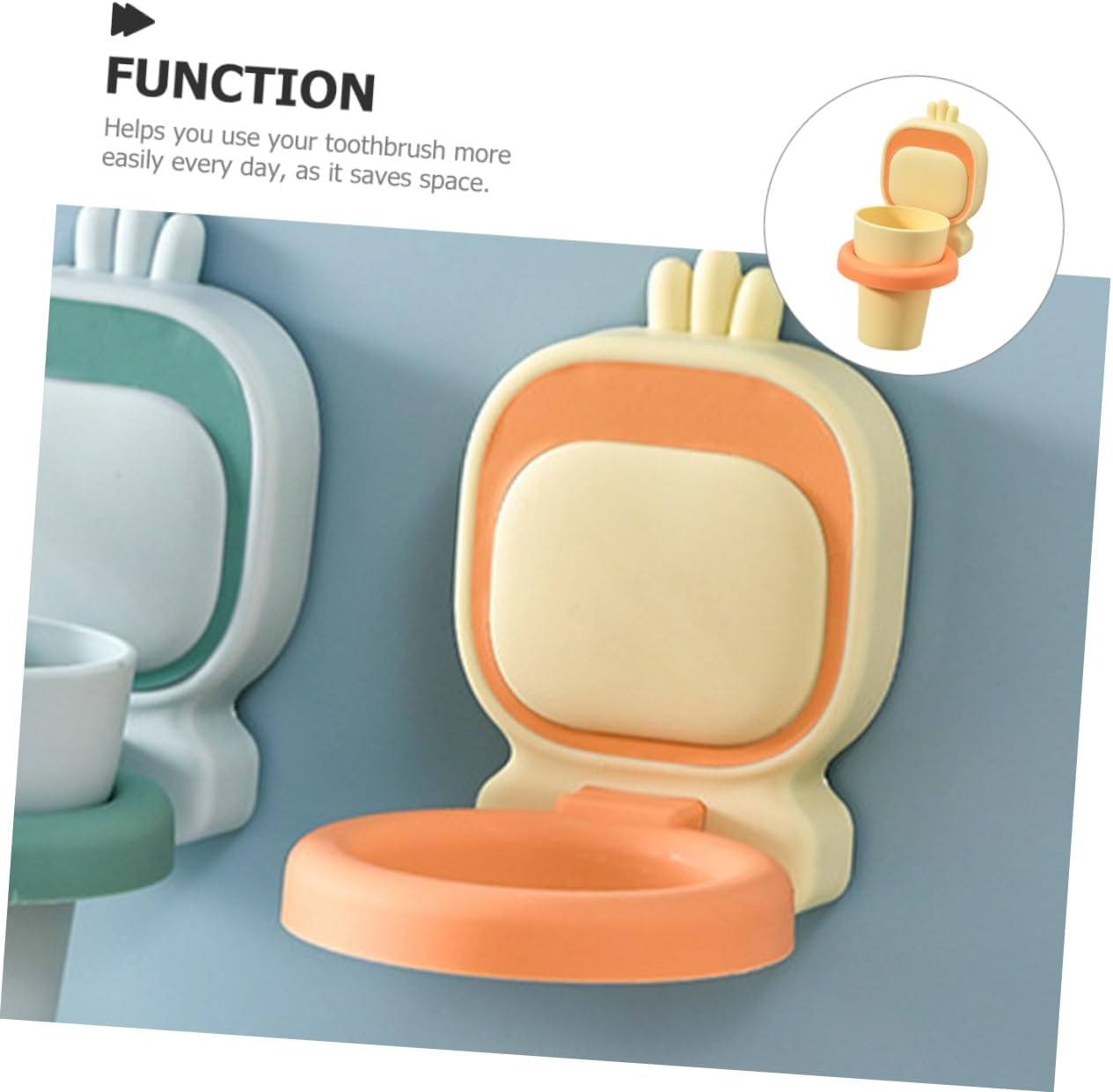 Stylish Heavy-Duty Wall-Mounted Toothbrush Holder with Creative Nail Design