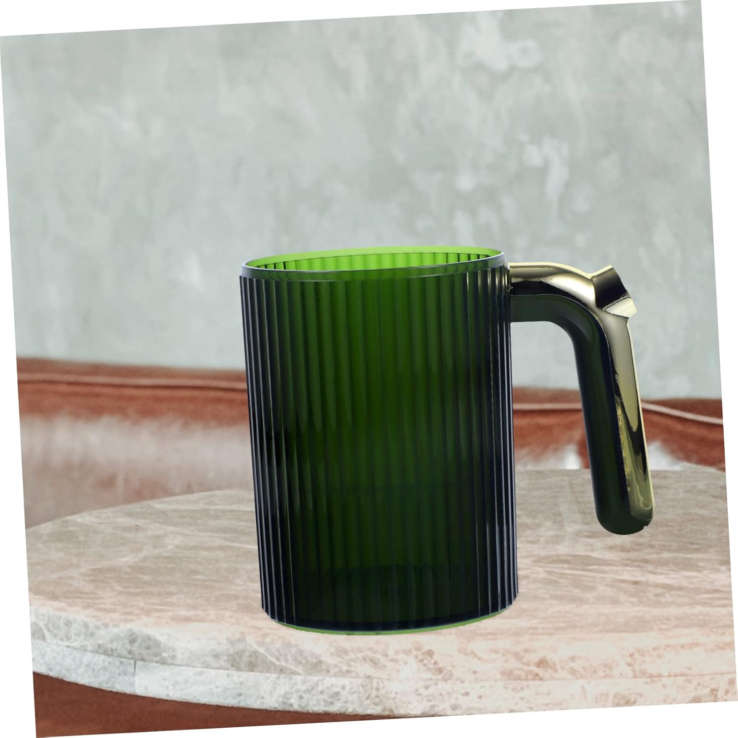 Cabilock Gold-Plated Toothbrush Holder Travel Cup