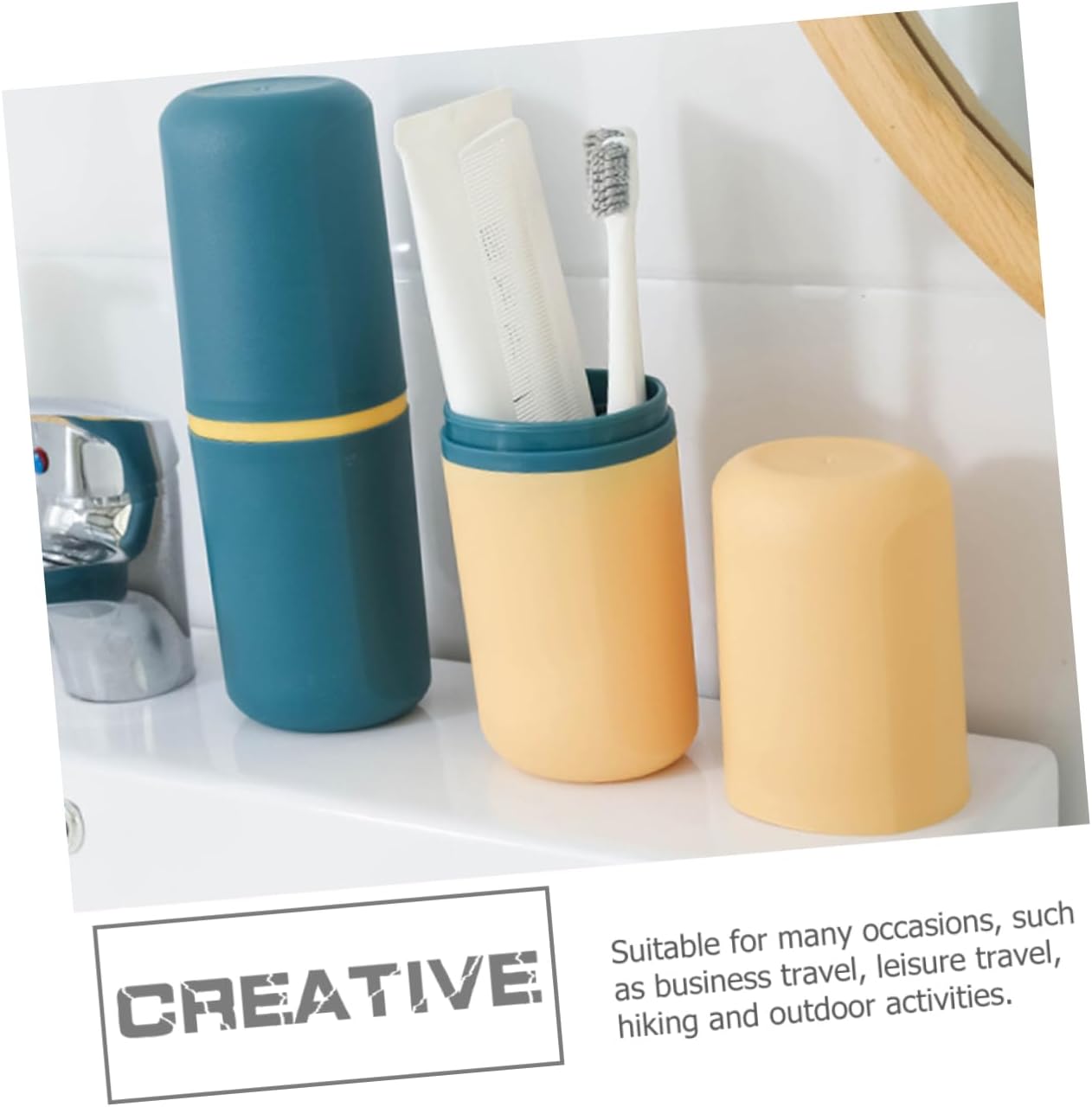 Compact Travel Toothbrush Holder 4pk
