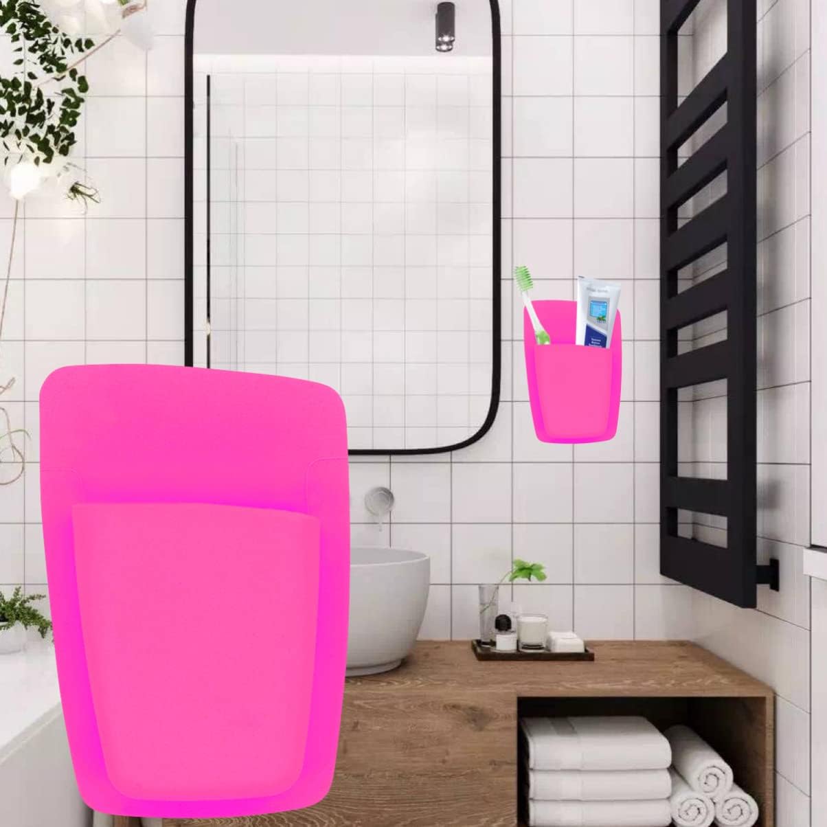 Space Saver Wall-Mounted Toothbrush Organizer