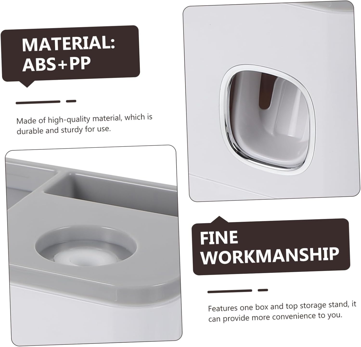 wall Mounted Toothbrush Holder with Storage
