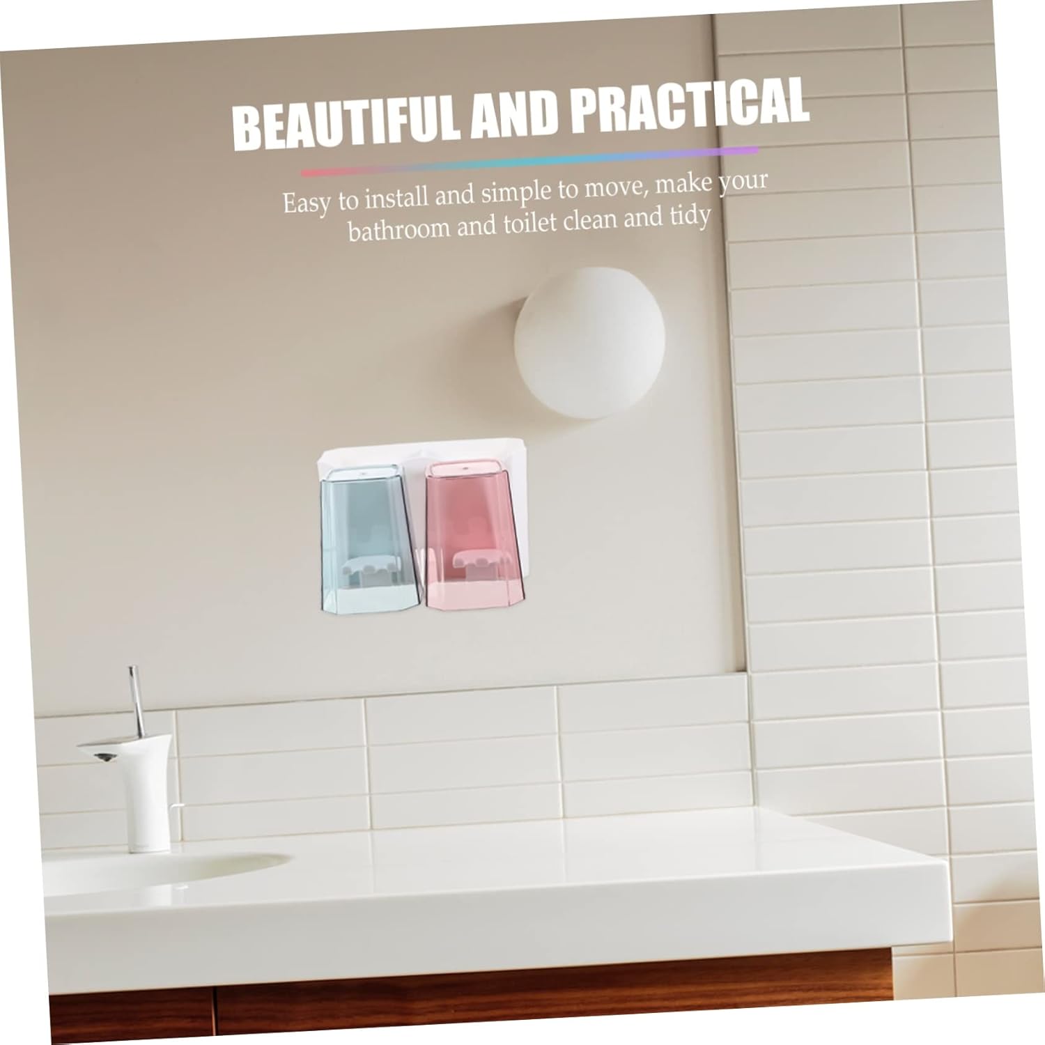 Space-Saving Wall-Mounted Toothbrush Holder for Bathroom Storage