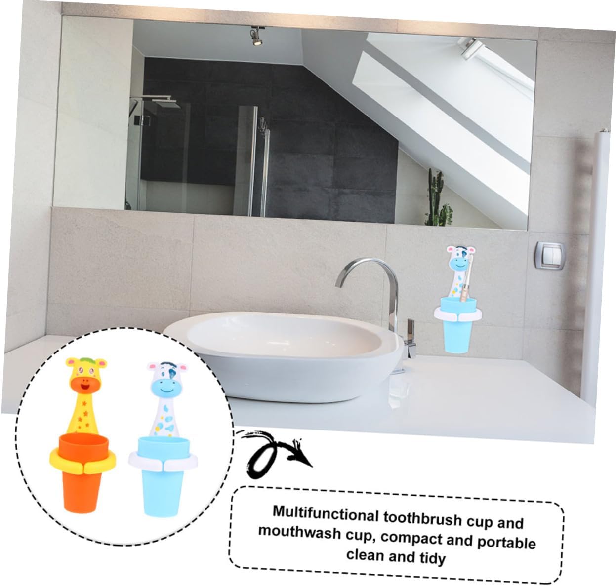 CUTE Cartoon Animal Toothbrush Holder for Bathroom