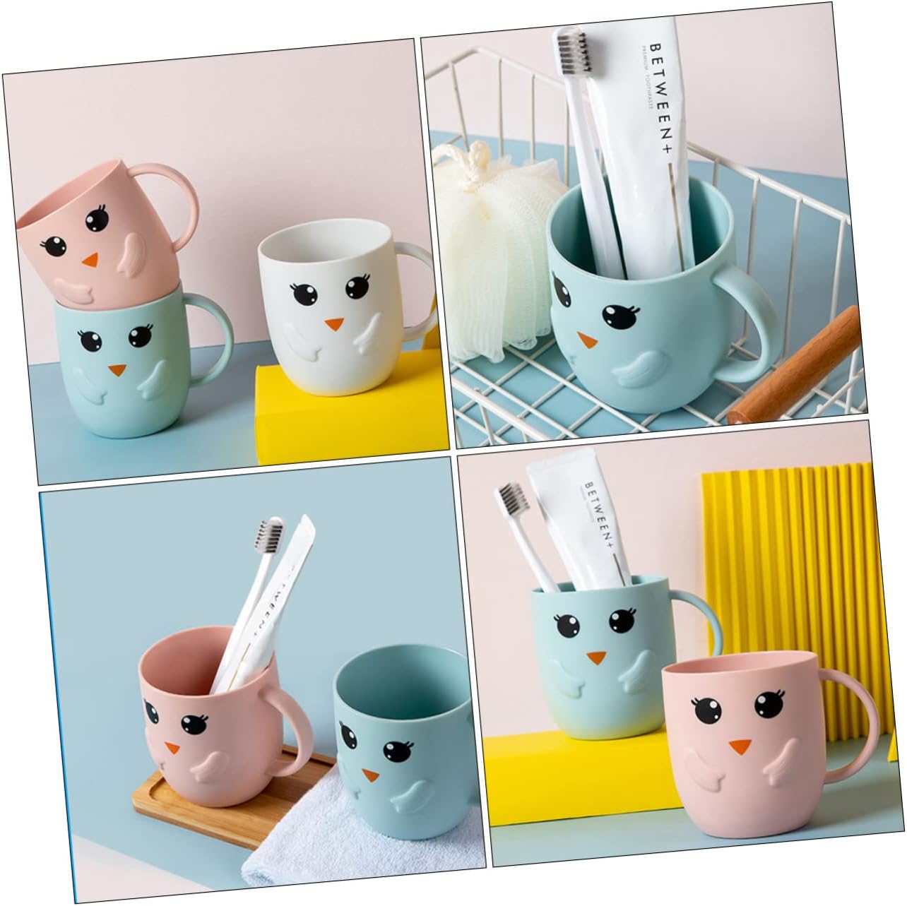 Giveaway Winning Frosted Toothbrush Cups Set for Boys and Girls