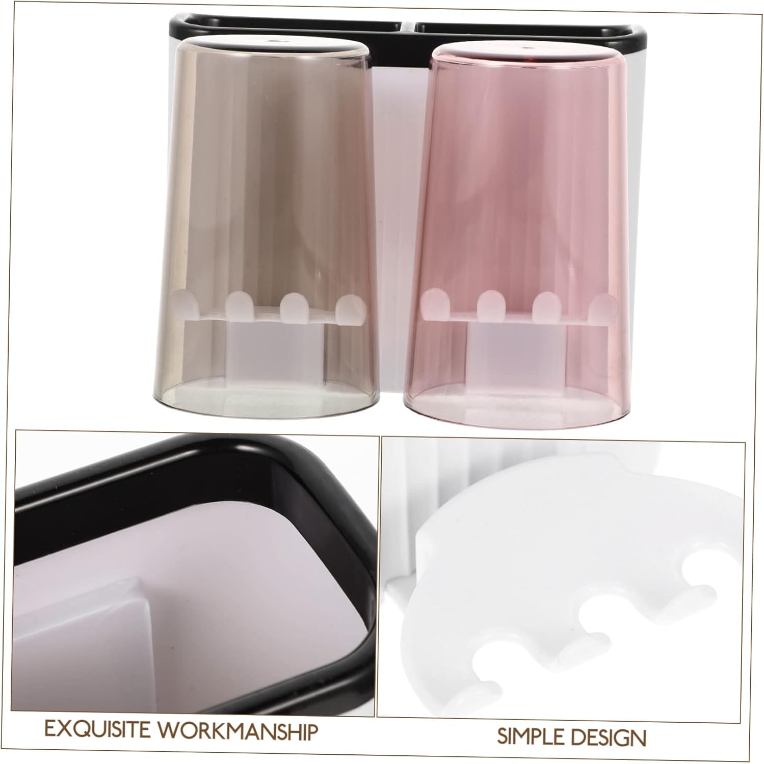 Zerodeko Wall Toothbrush and Cup Holder Organizer
