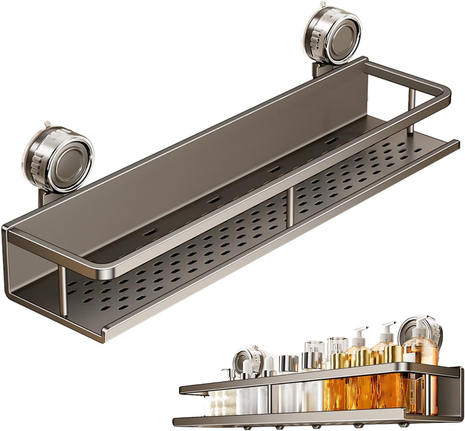 Space-Saving Suction Cup Bathroom Organizer