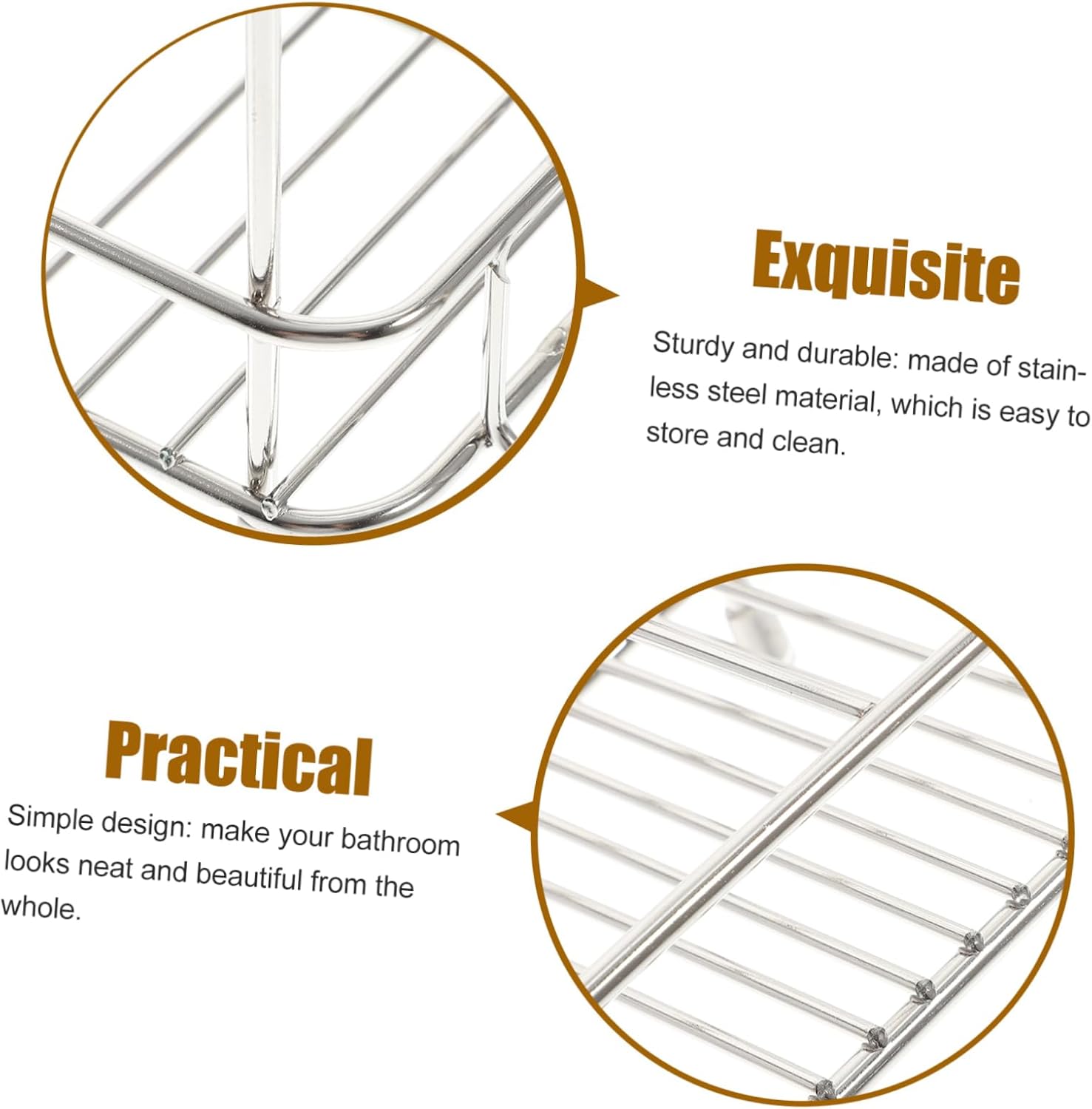 Sturdy Stainless Steel Toothbrush Holder for Bathroom Wall Mount