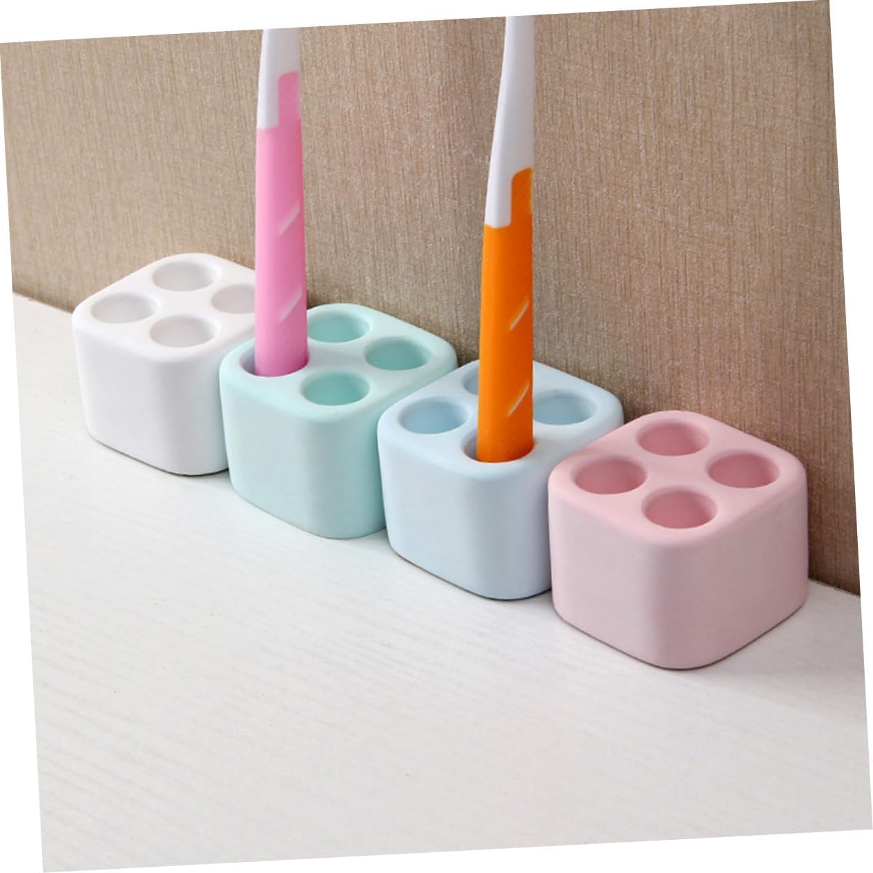 Durable White Mini Diatomite Toothbrush Stand