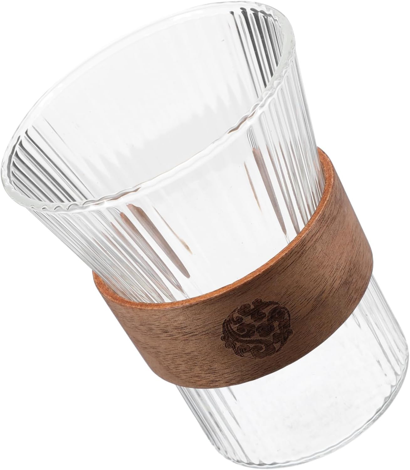 Glass-Elegant Reusable Toothbrush Holder with 250ml Capacity and Metal Base