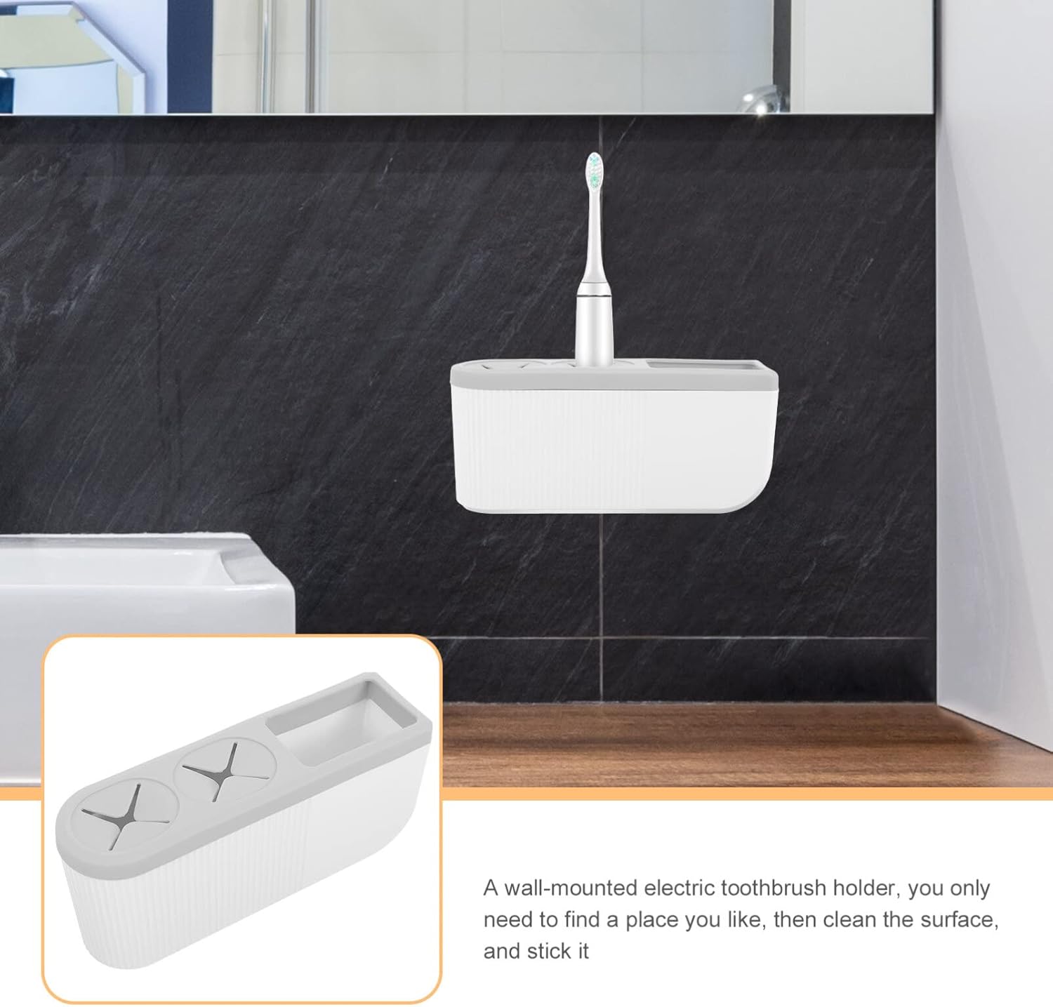 Cabilock Wall-Mounted Electric Toothbrush Holder Drain-Free