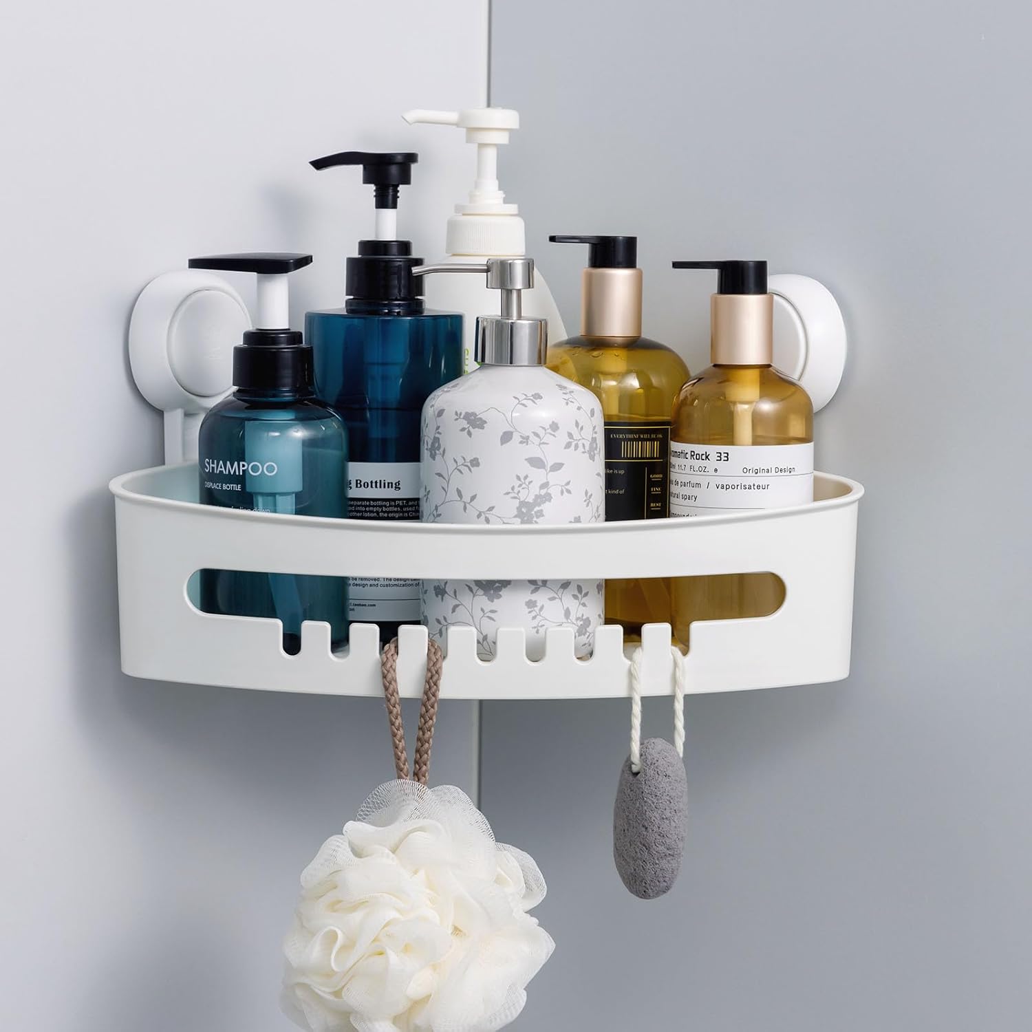 DUORAN Corner Shower Caddy White