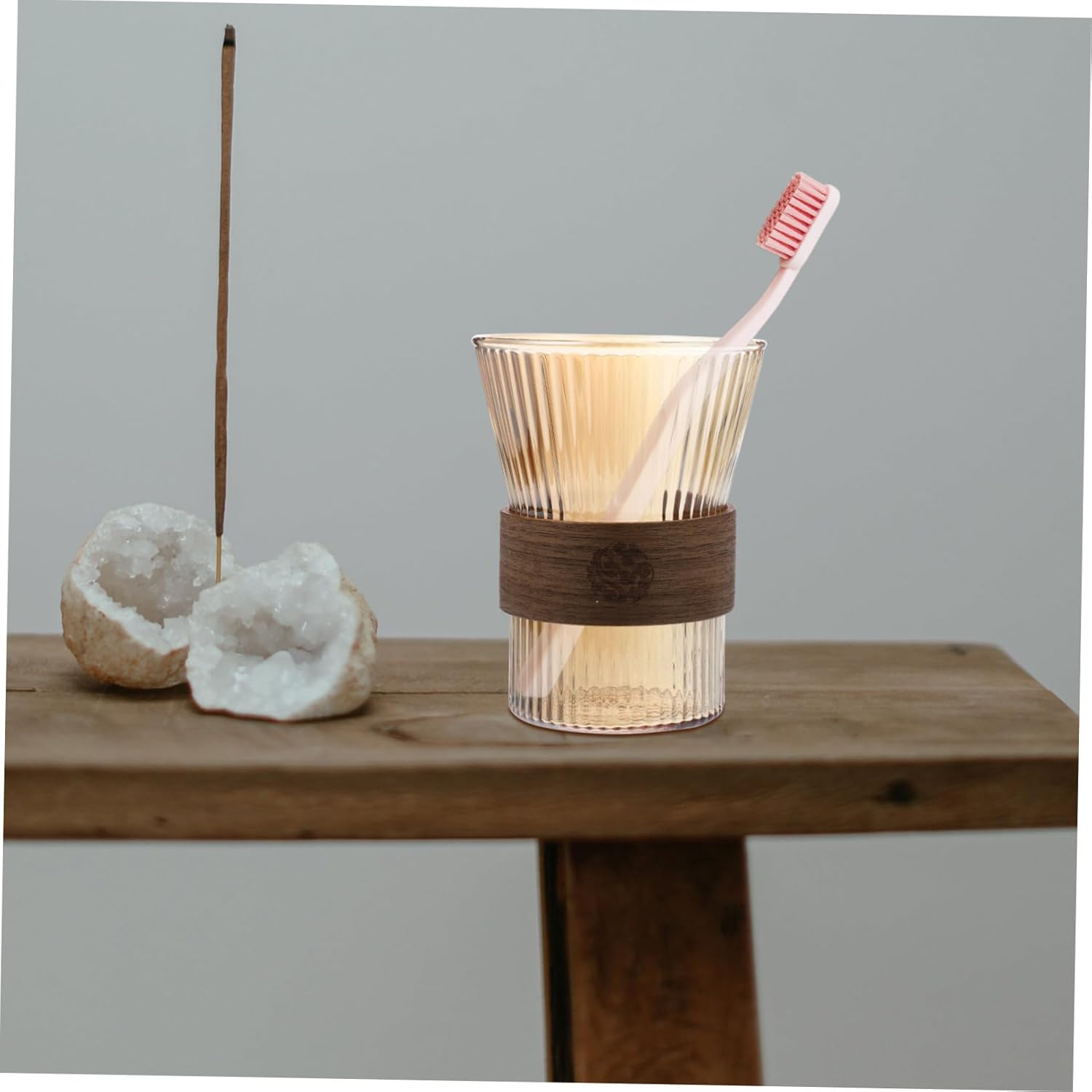 Bathroom Toothbrush Cup Reusable Glass Tumbler