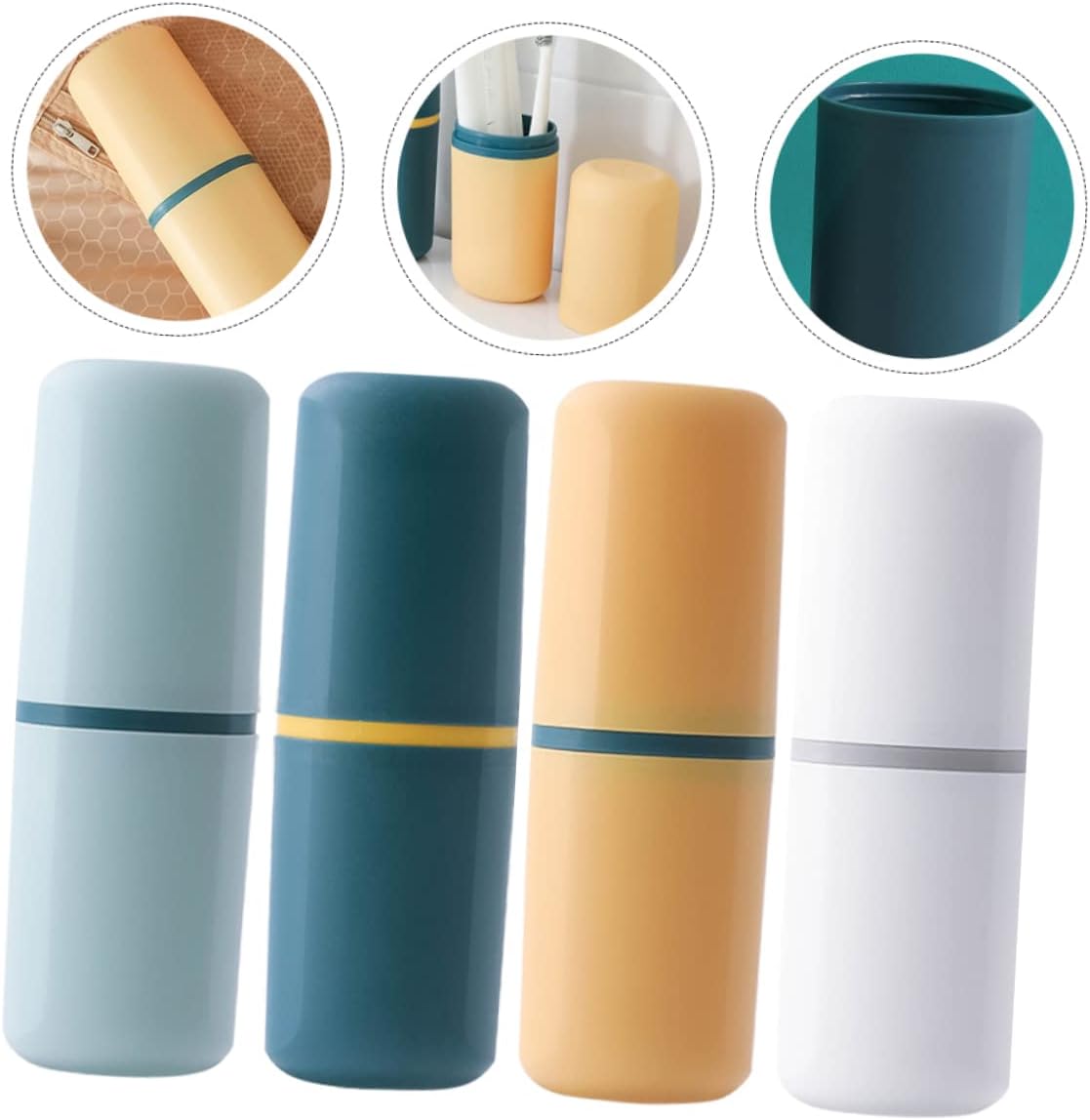 Compact Travel Toothbrush Holder 4pk