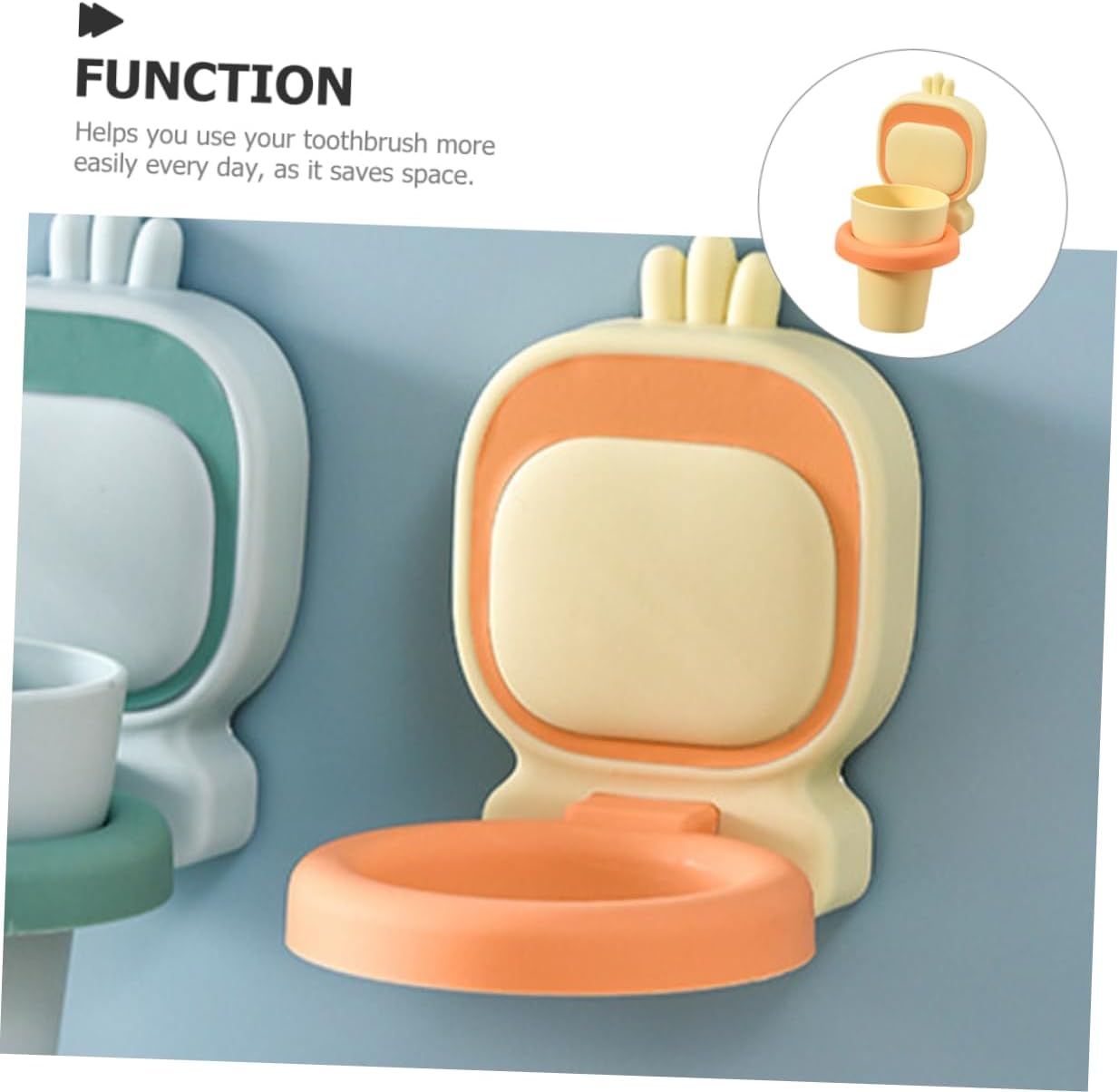 Eco-Friendly Toothbrush Cup - Wall-Mounted Organizer for Smooth Surfaces