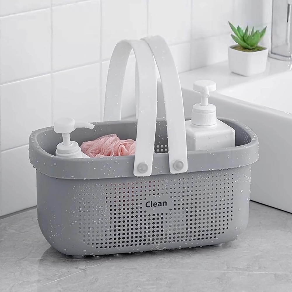 LAIGOO Gray Shower Caddy Basket for Bathroom organize storage