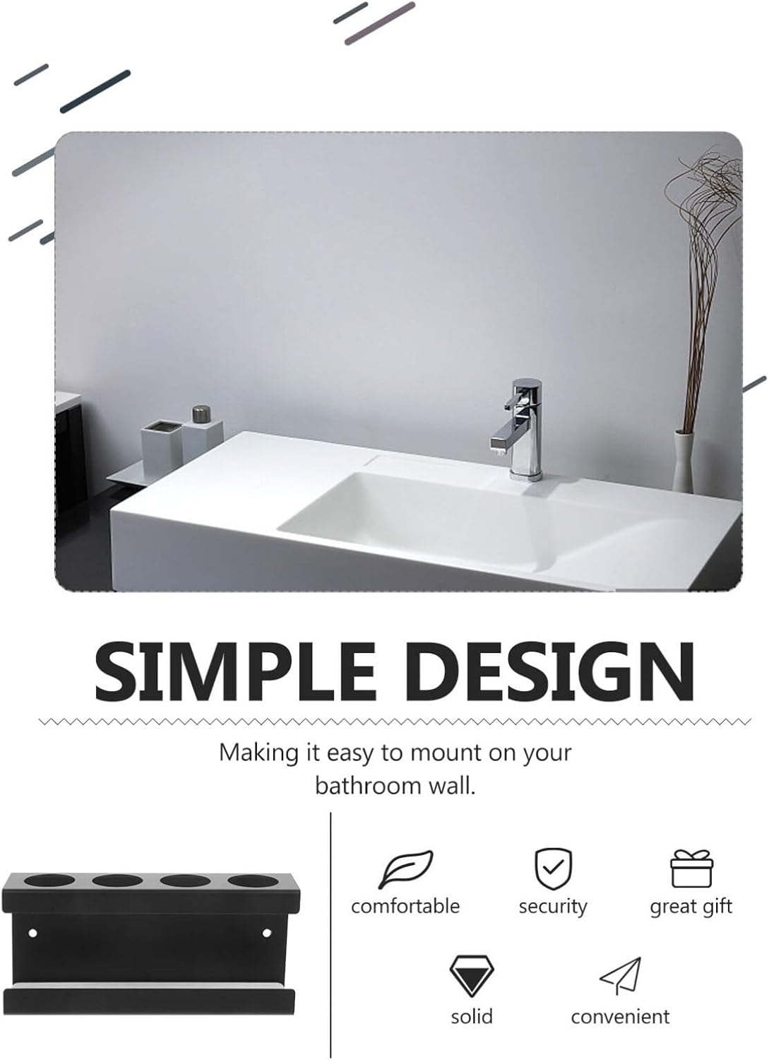 Stainless Steel Electric Toothbrush Organizer