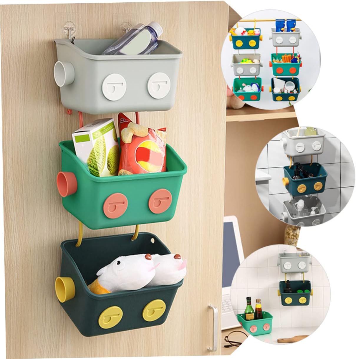 Simple Hanging Organizer Wicker Basket for Shower Use Durable Easy to Clean