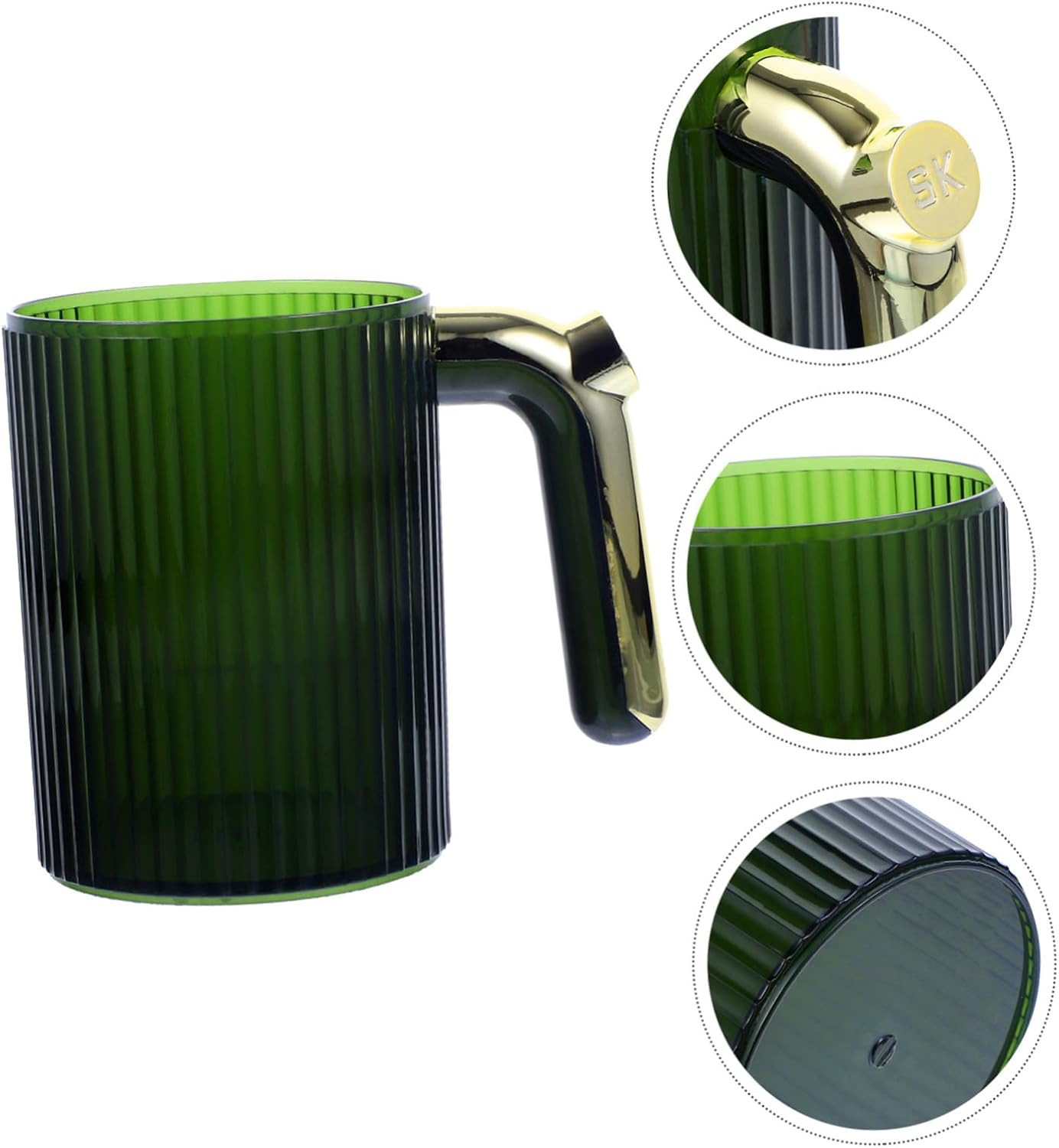 SOLUSTRE Elegant Handle Toothbrush Tumbler Mouthwash Cup