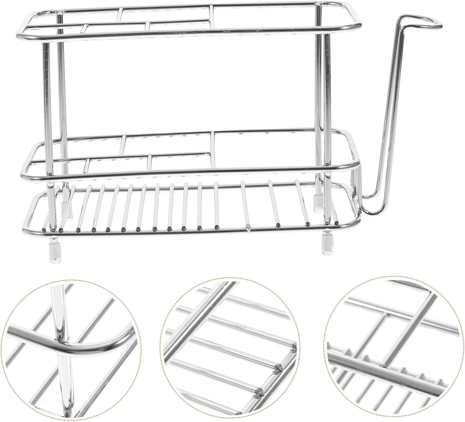 STOBAZA Durable Stainless Steel Toothbrush Wall-Mounted Holder for Bathroom
