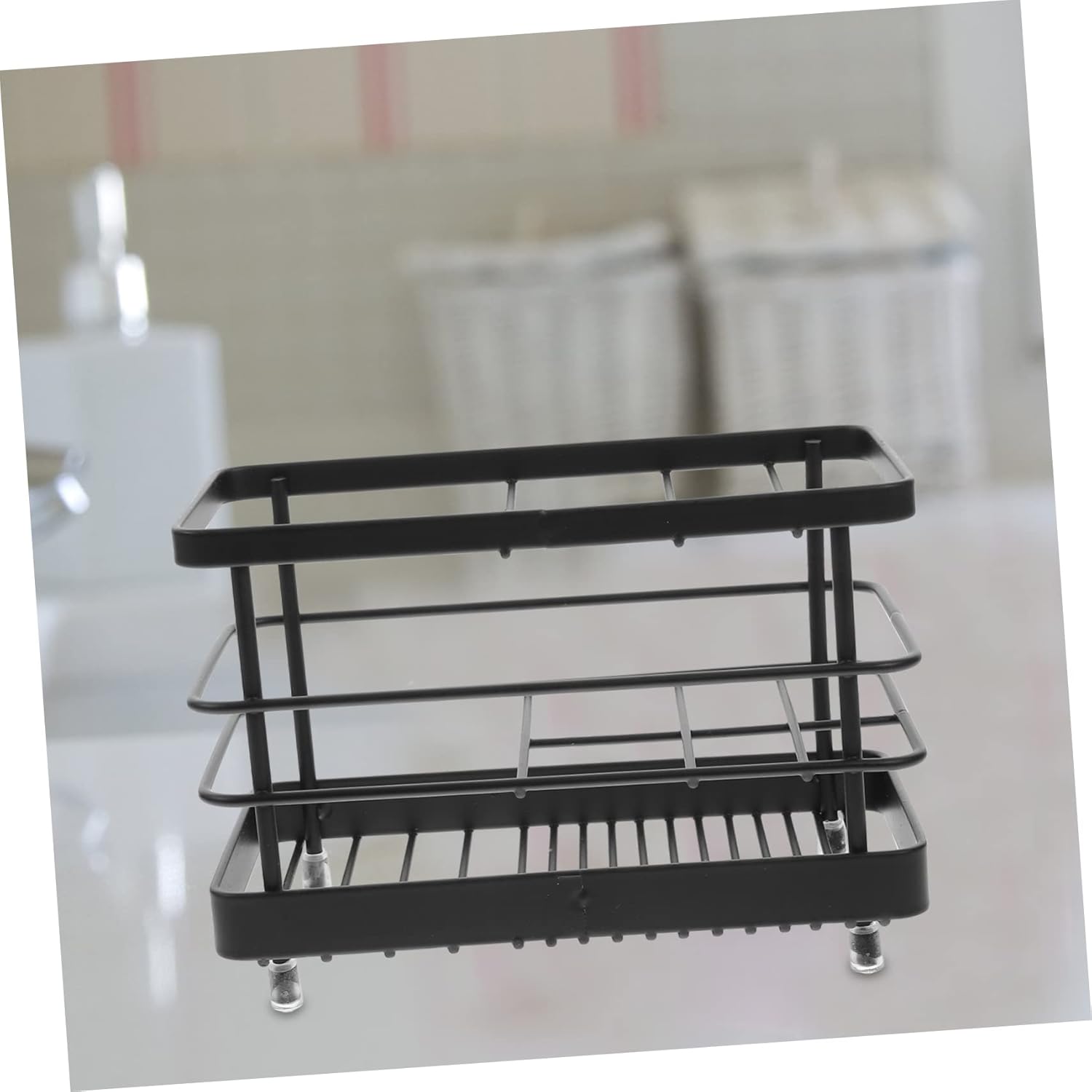 Elegant Iron Toothbrush Toothpaste Storage Rack