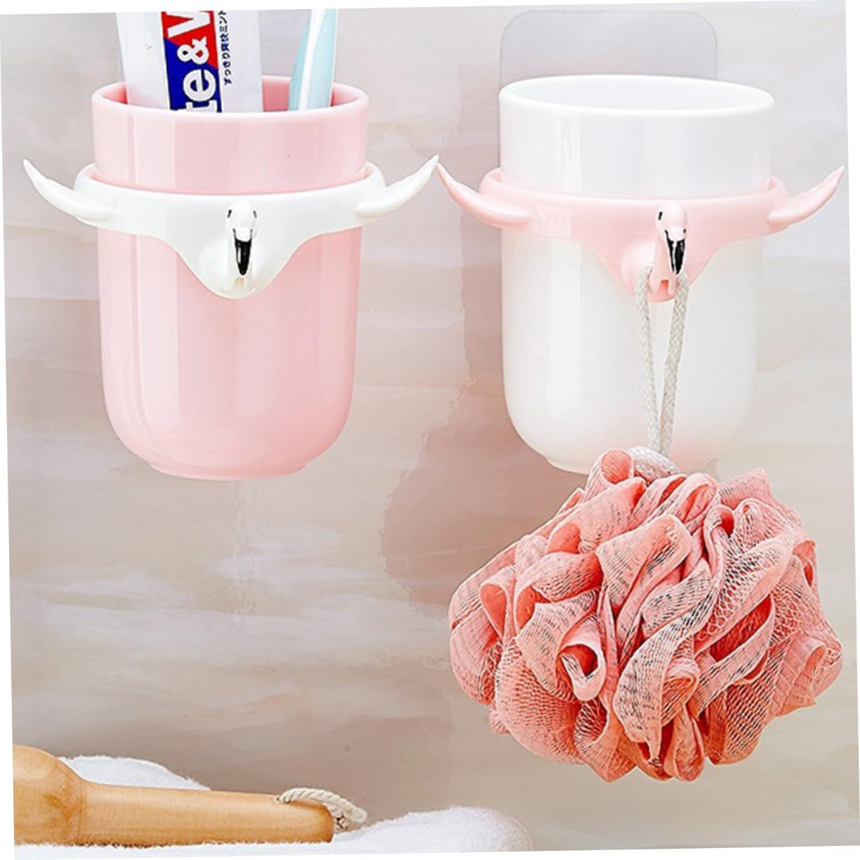 HOOtn Flamingo Tooth Mug Gargle Brush Use-Everyday Organizer in a Cute Design