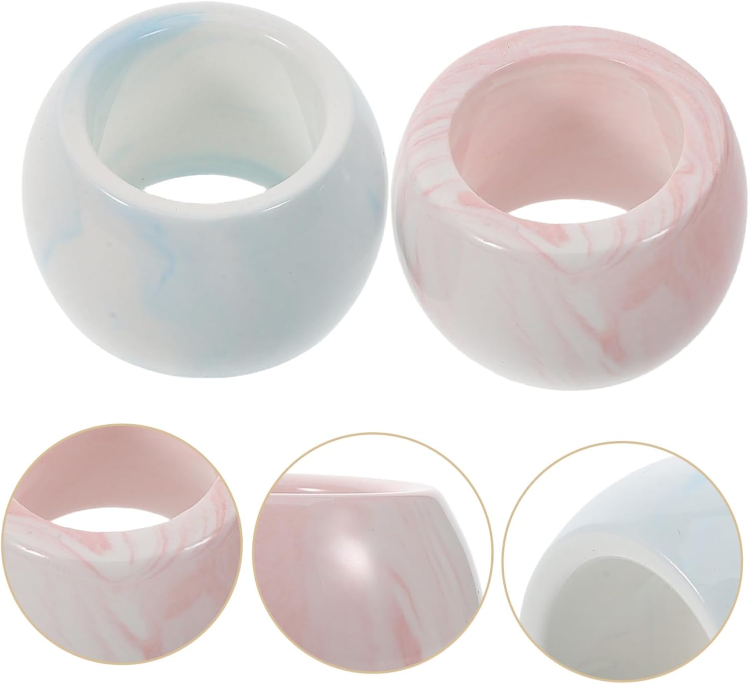 Sturdy Marble Pattern Toothbrush Holders for Kids Portable Bathroom Organizer