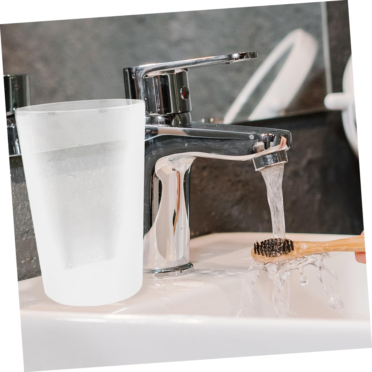 Stylish 12-Pack Reusable Bathroom Cups for Home Travel